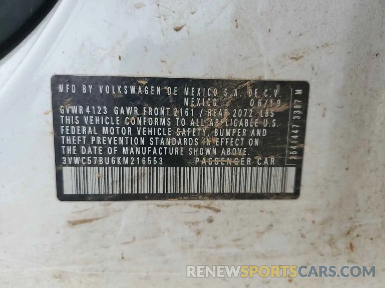 13 fotografías del automóvil dañado 3VWC57BU6KM216553 VOLKSWAGEN JETTA 2019