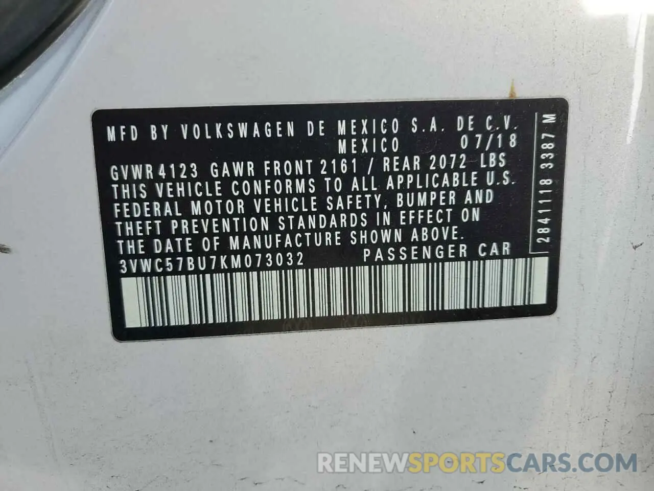 13 fotografías del automóvil dañado 3VWC57BU7KM073032 VOLKSWAGEN JETTA 2019