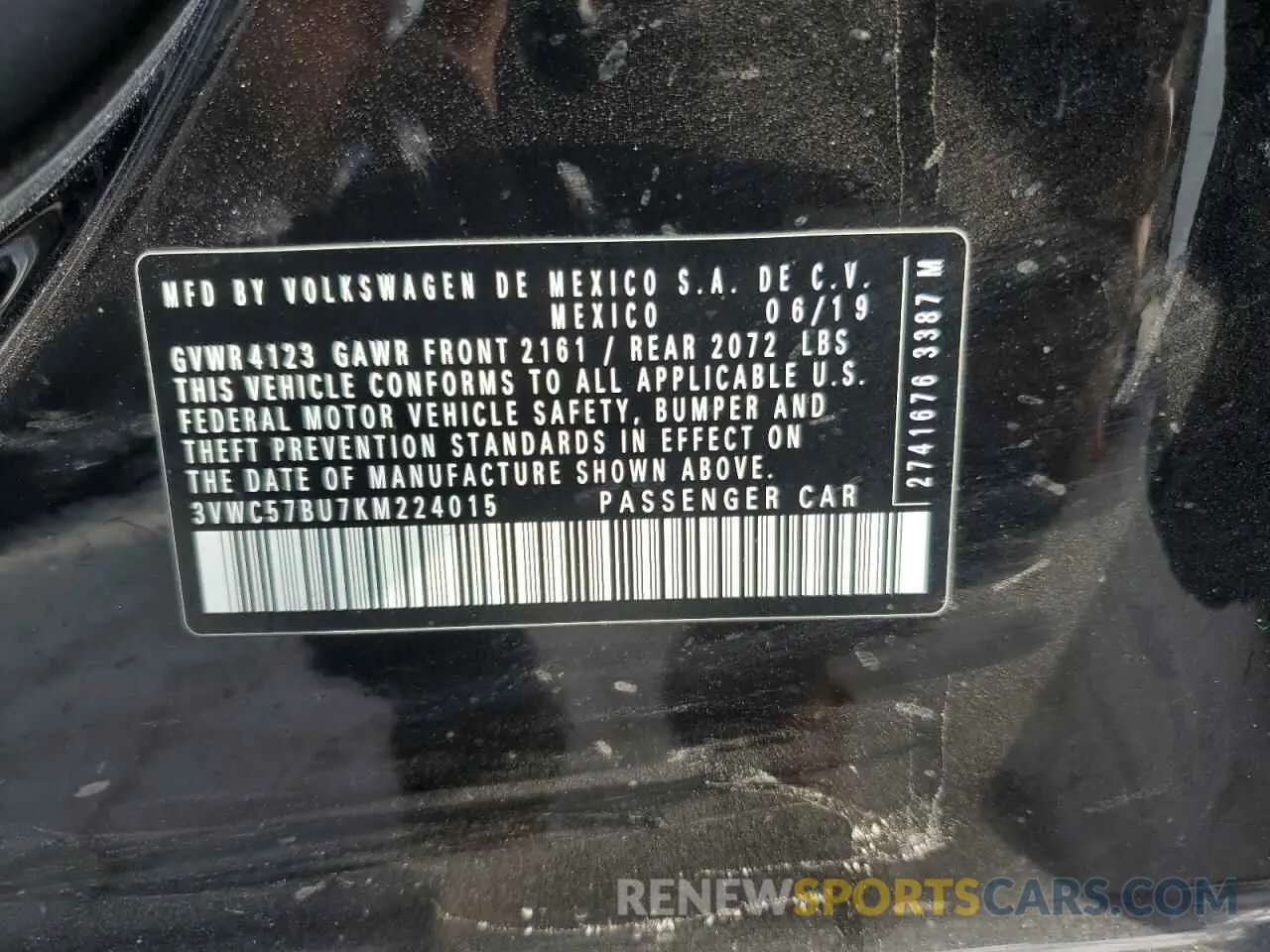 14 fotografías del automóvil dañado 3VWC57BU7KM224015 VOLKSWAGEN JETTA 2019