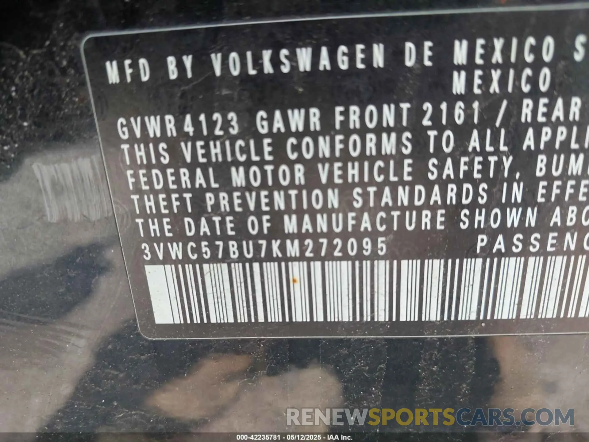 9 fotografías del automóvil dañado 3VWC57BU7KM272095 VOLKSWAGEN JETTA 2019