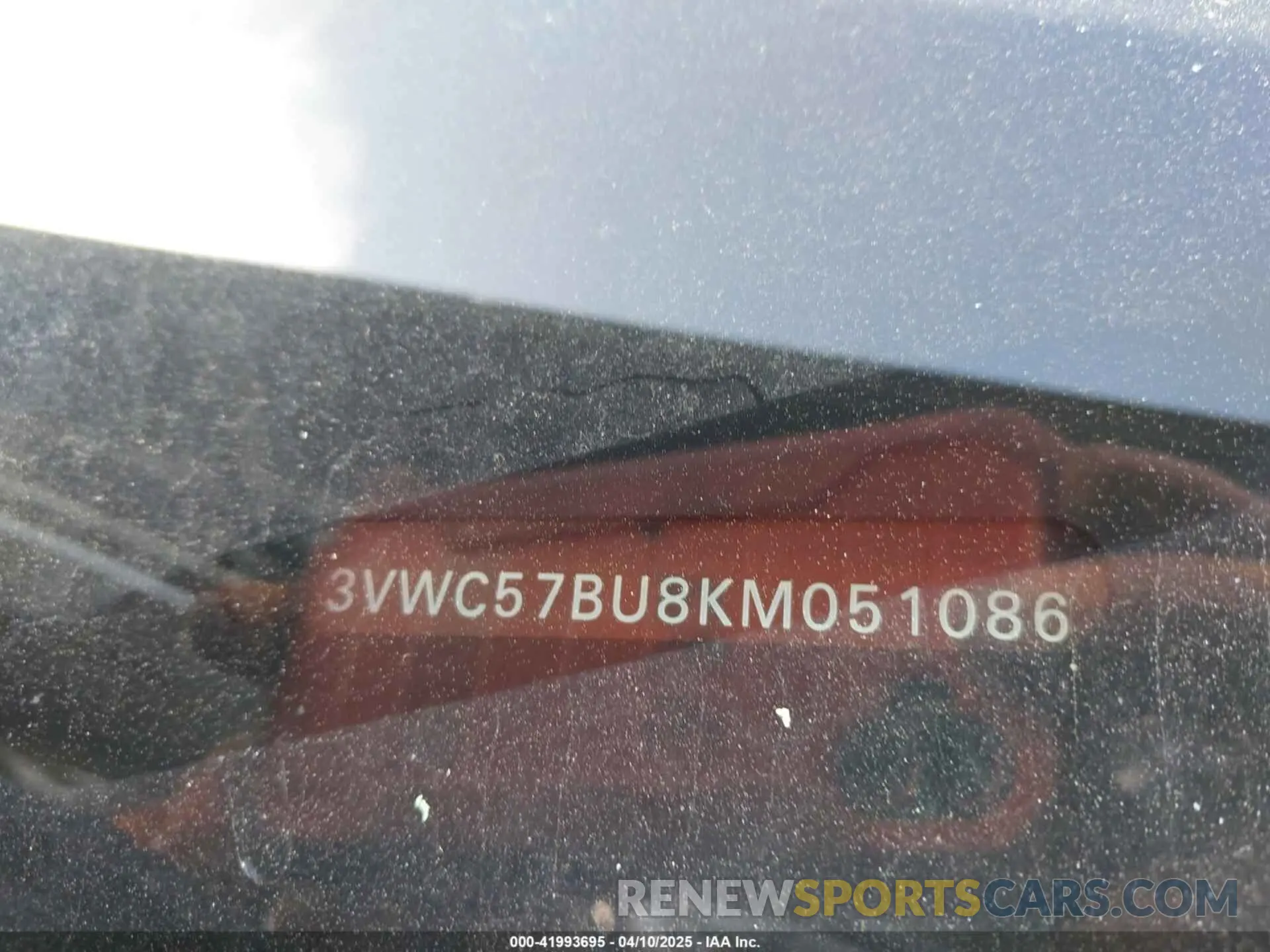 9 fotografías del automóvil dañado 3VWC57BU8KM051086 VOLKSWAGEN JETTA 2019