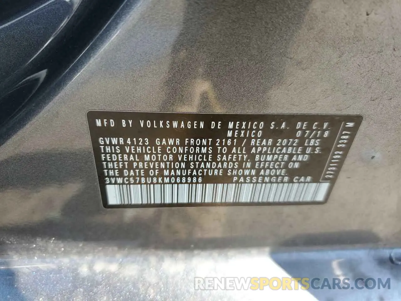 14 fotografías del automóvil dañado 3VWC57BU8KM068986 VOLKSWAGEN JETTA 2019