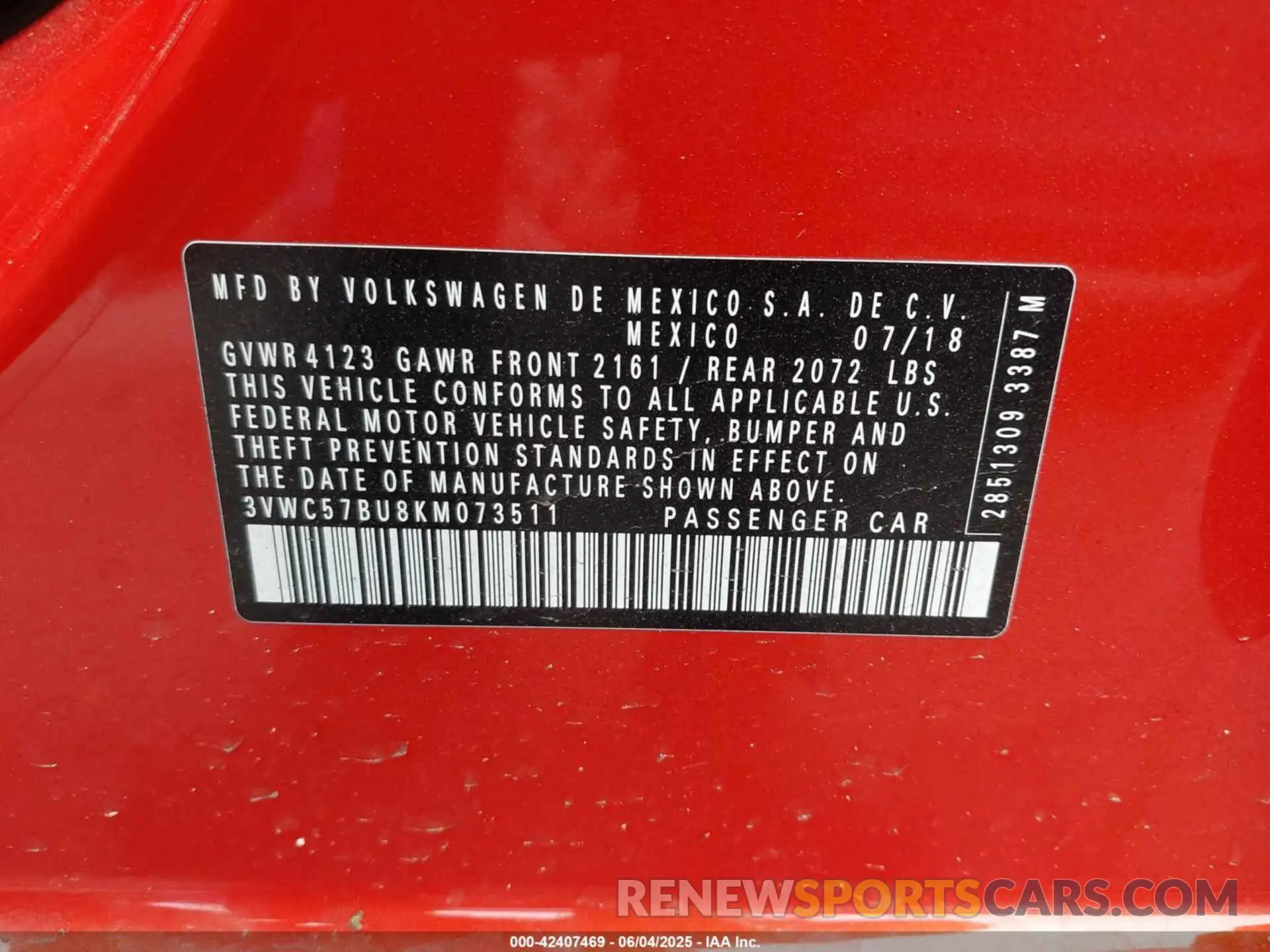 9 fotografías del automóvil dañado 3VWC57BU8KM073511 VOLKSWAGEN JETTA 2019