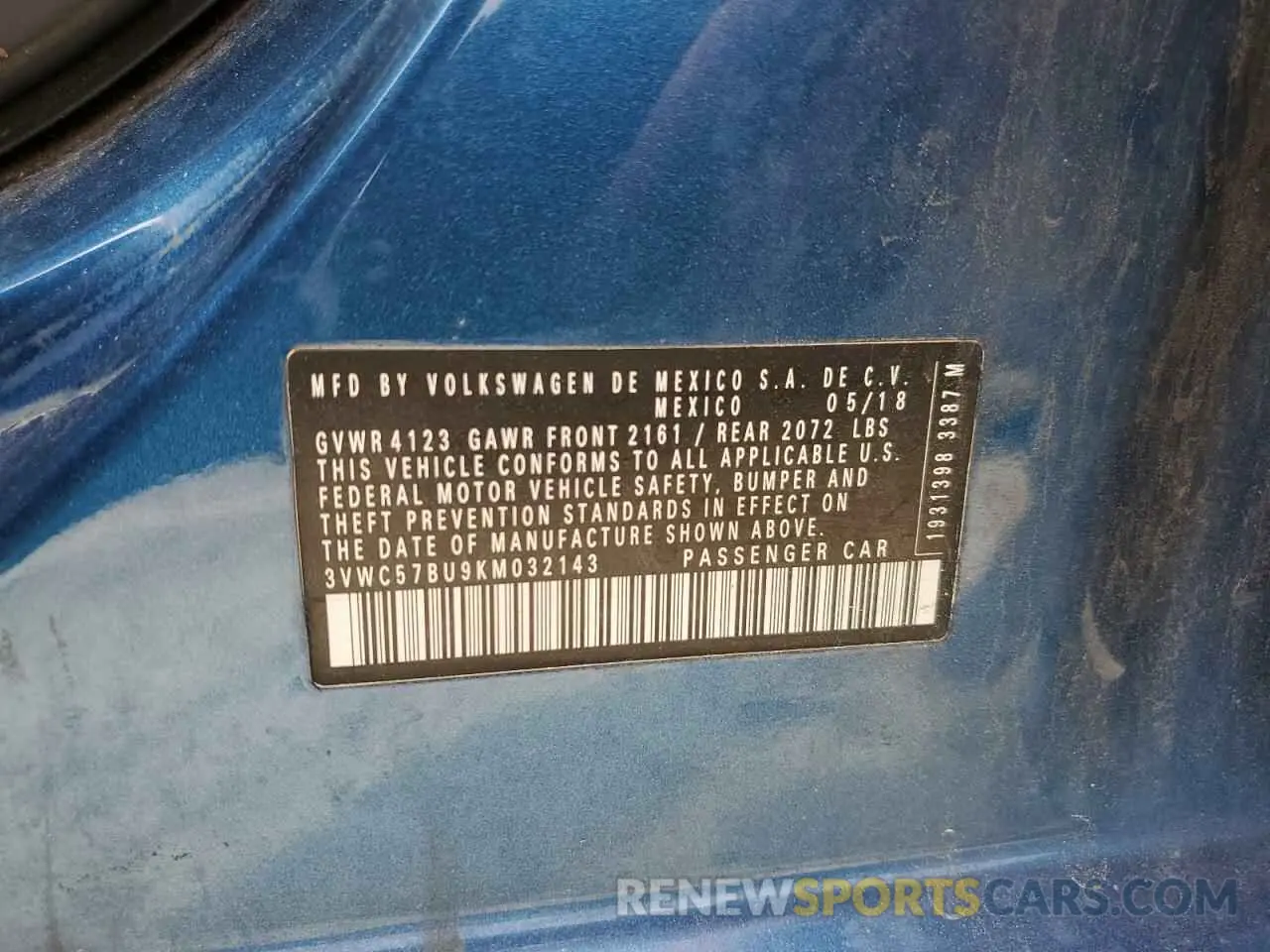 13 fotografías del automóvil dañado 3VWC57BU9KM032143 VOLKSWAGEN JETTA 2019