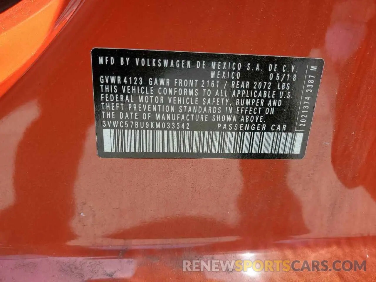 13 fotografías del automóvil dañado 3VWC57BU9KM033342 VOLKSWAGEN JETTA 2019