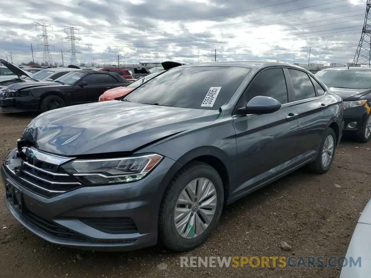 1 fotografías del automóvil dañado 3VWC57BU9KM134543 VOLKSWAGEN JETTA 2019