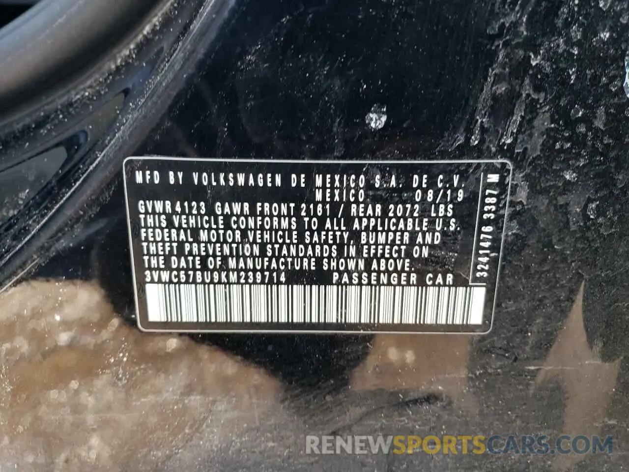 12 fotografías del automóvil dañado 3VWC57BU9KM239714 VOLKSWAGEN JETTA 2019