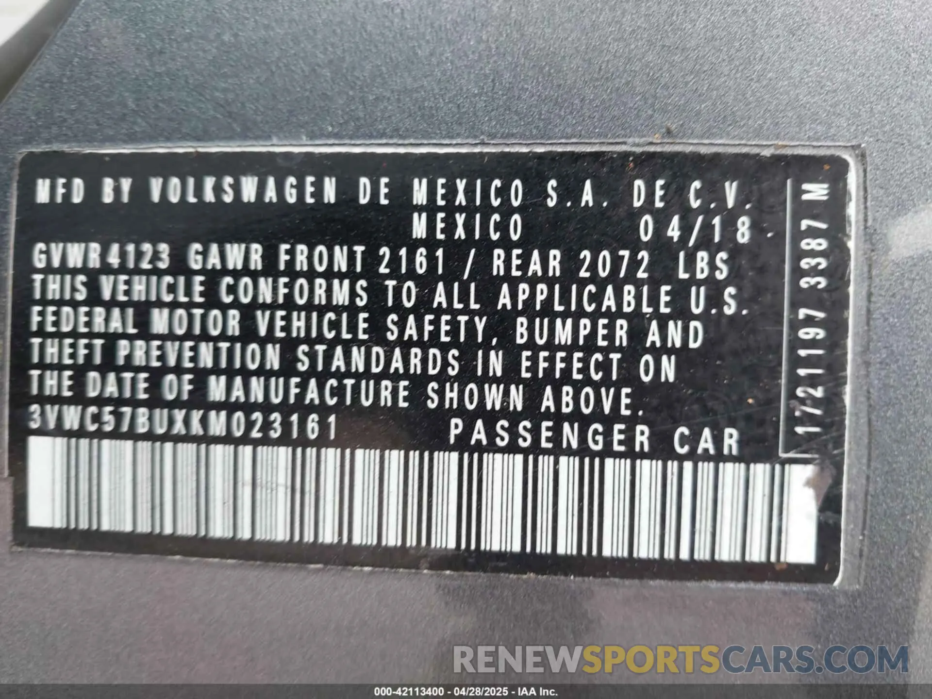 9 fotografías del automóvil dañado 3VWC57BUXKM023161 VOLKSWAGEN JETTA 2019
