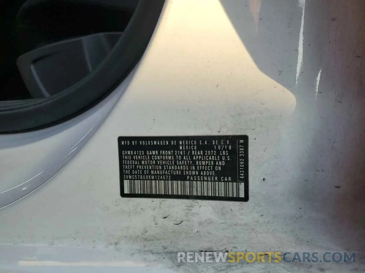 12 fotografías del automóvil dañado 3VWC57BUXKM124572 VOLKSWAGEN JETTA 2019