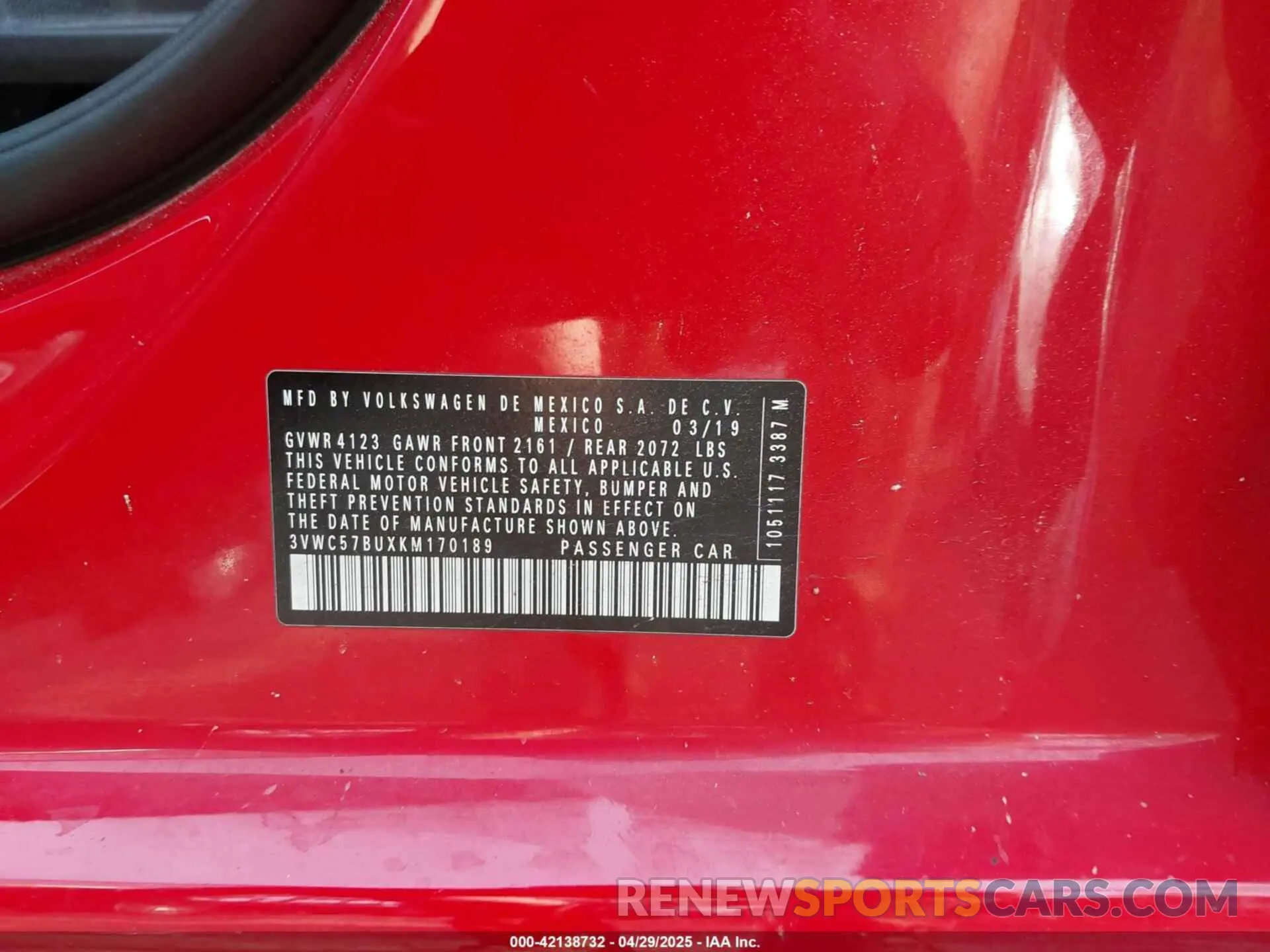 9 fotografías del automóvil dañado 3VWC57BUXKM170189 VOLKSWAGEN JETTA 2019