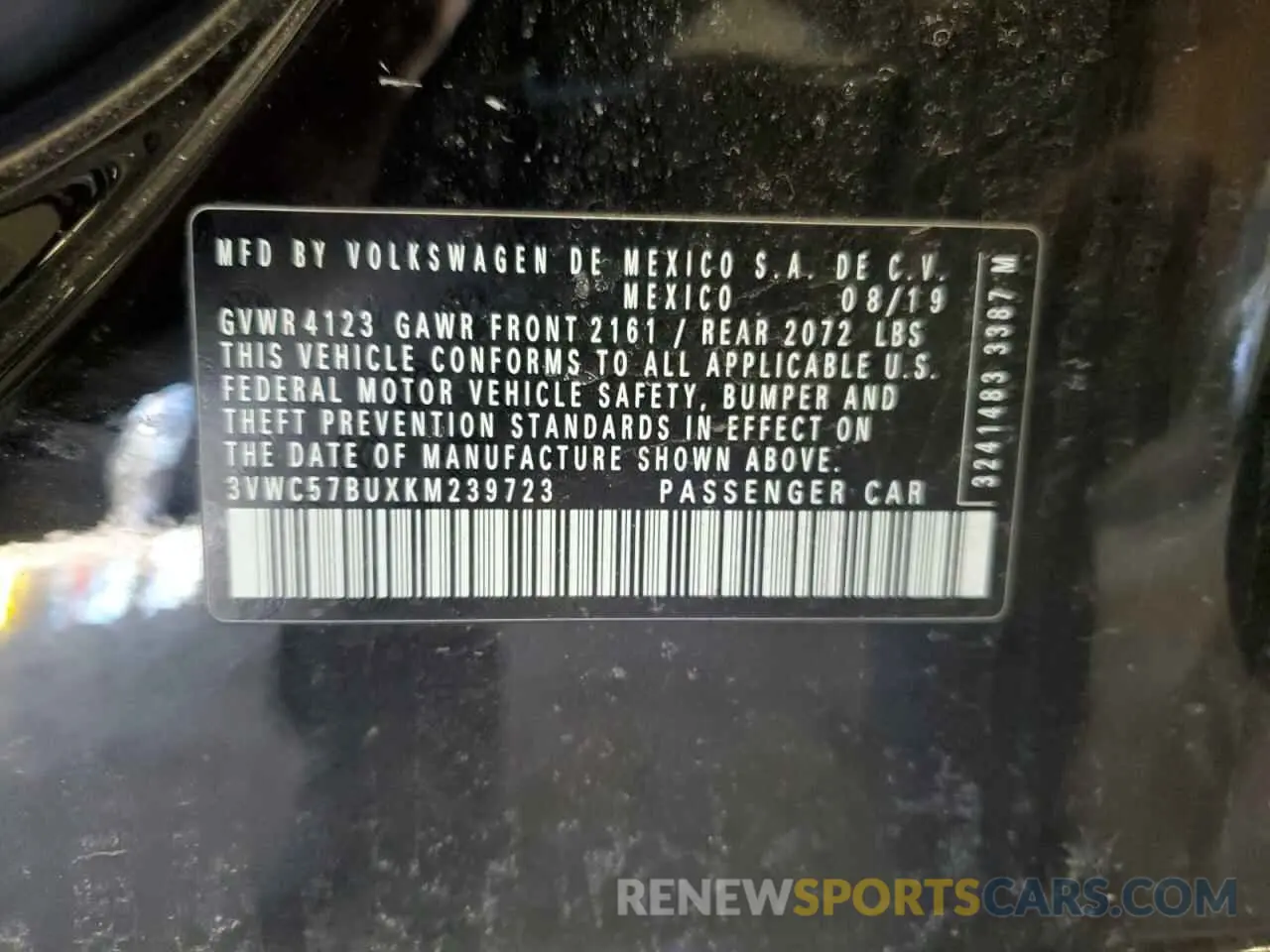 13 fotografías del automóvil dañado 3VWC57BUXKM239723 VOLKSWAGEN JETTA 2019