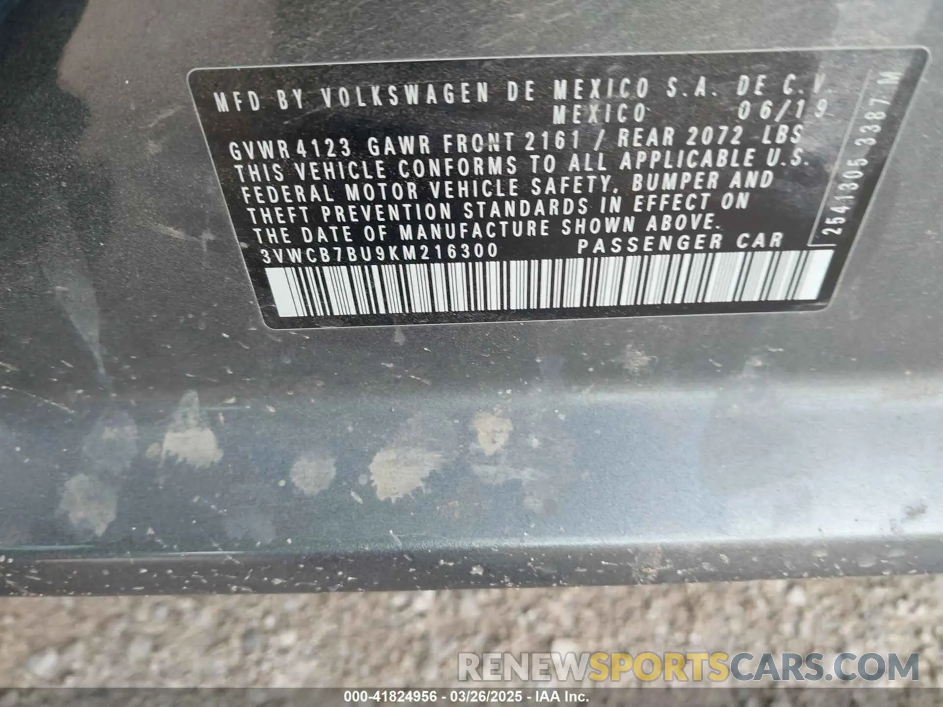 9 fotografías del automóvil dañado 3VWCB7BU9KM216300 VOLKSWAGEN JETTA 2019