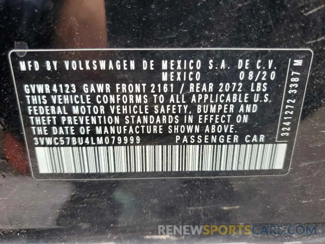 13 fotografías del automóvil dañado 3VWC57BU4LM079999 VOLKSWAGEN JETTA 2020