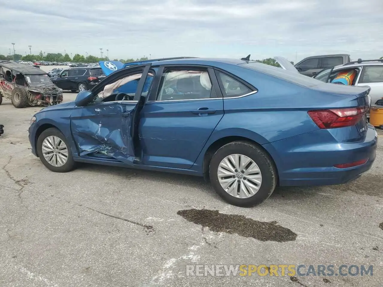 2 fotografías del automóvil dañado 3VWCB7BU4LM017849 VOLKSWAGEN JETTA 2020