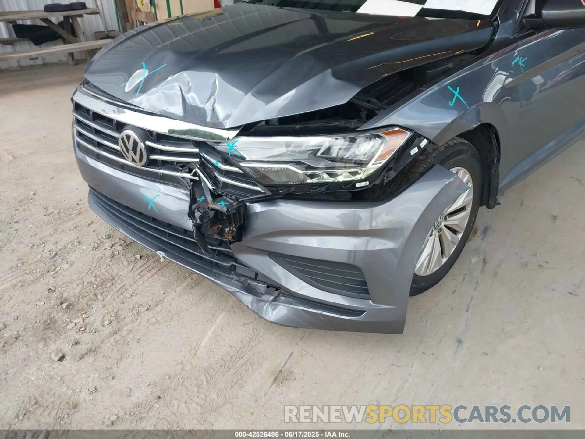 6 fotografías del automóvil dañado 3VWCB7BU4LM072141 VOLKSWAGEN JETTA 2020