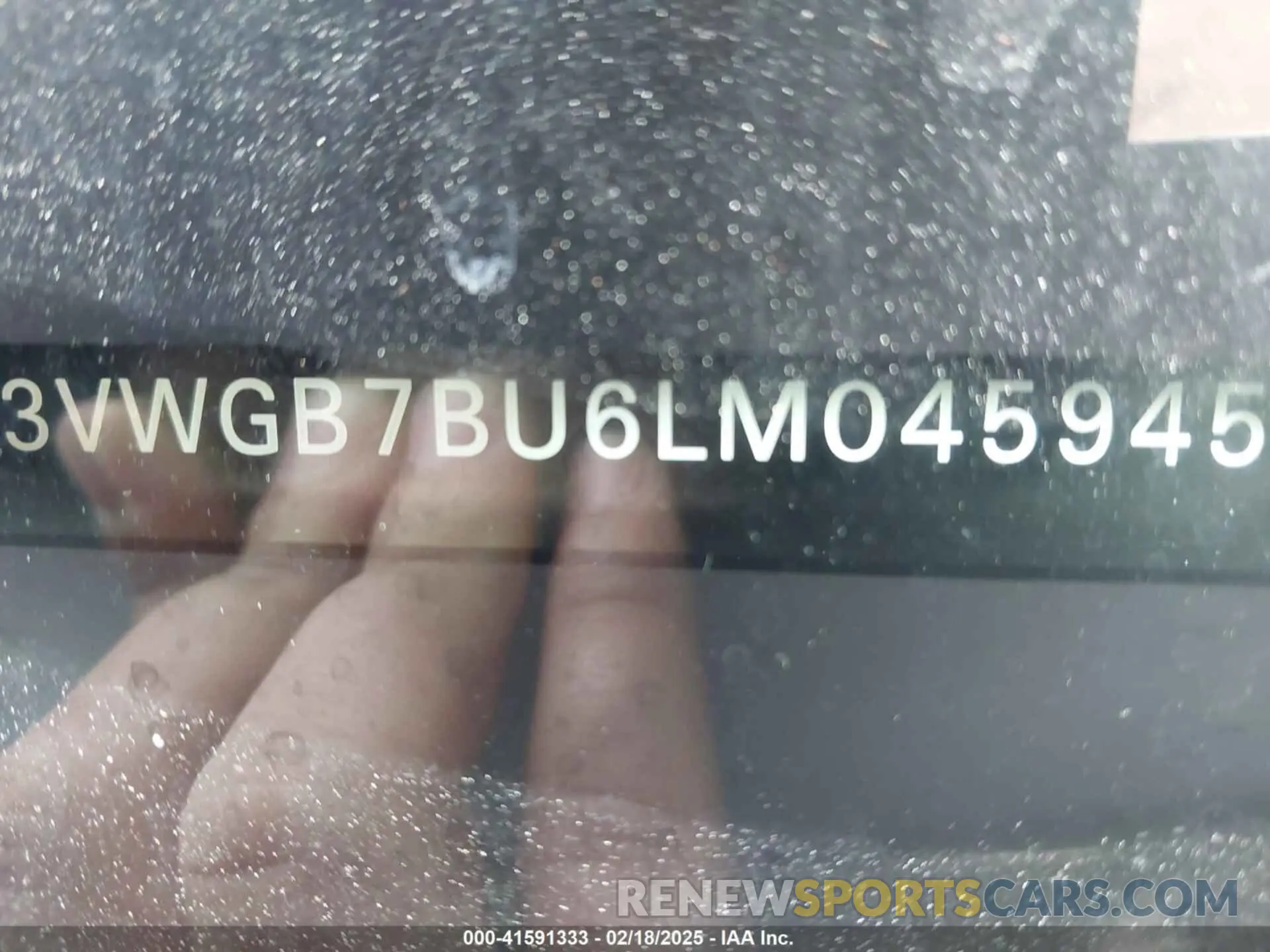 9 fotografías del automóvil dañado 3VWGB7BU6LM045945 VOLKSWAGEN JETTA 2020