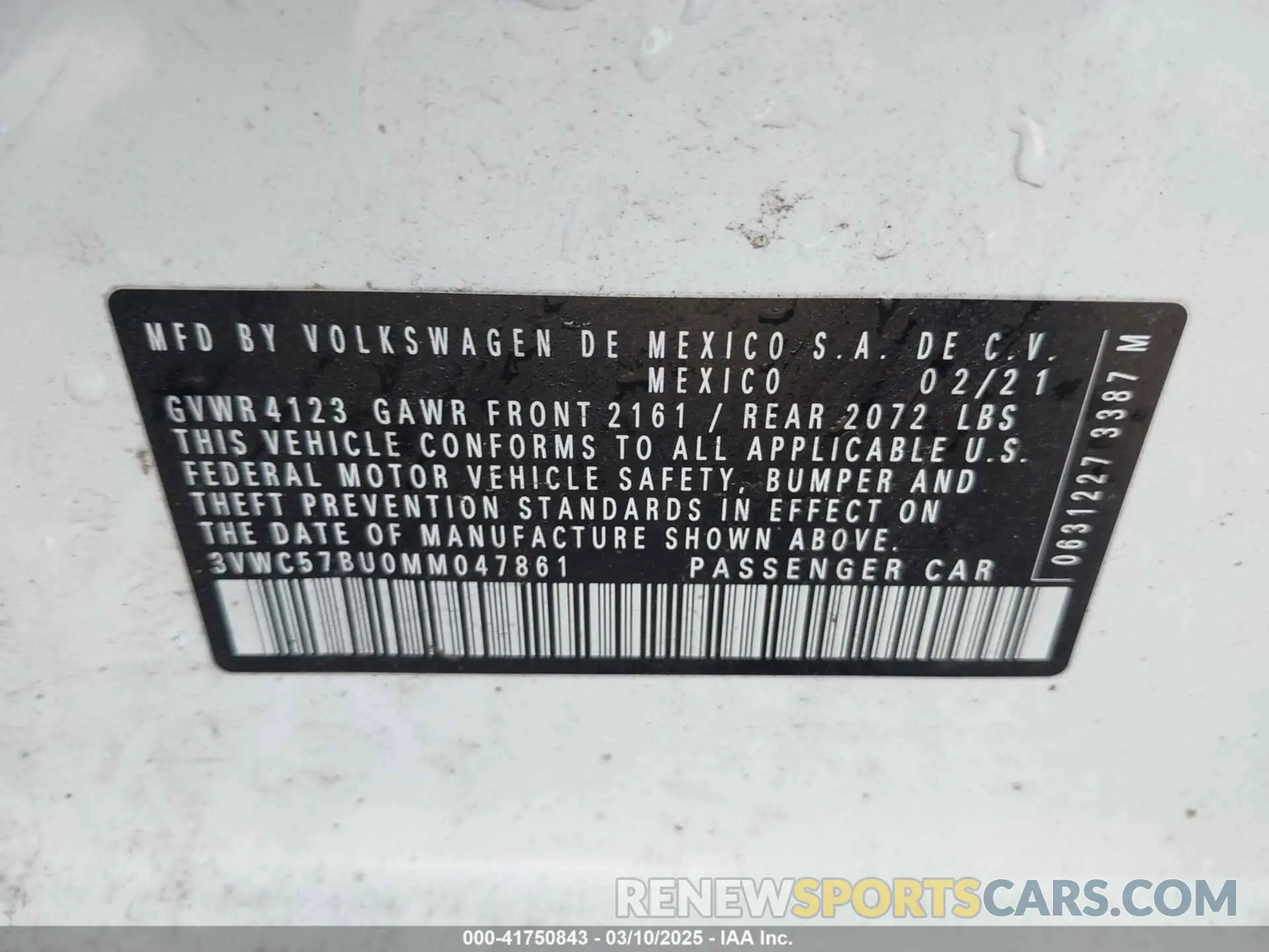 9 fotografías del automóvil dañado 3VWC57BU0MM047861 VOLKSWAGEN JETTA 2021