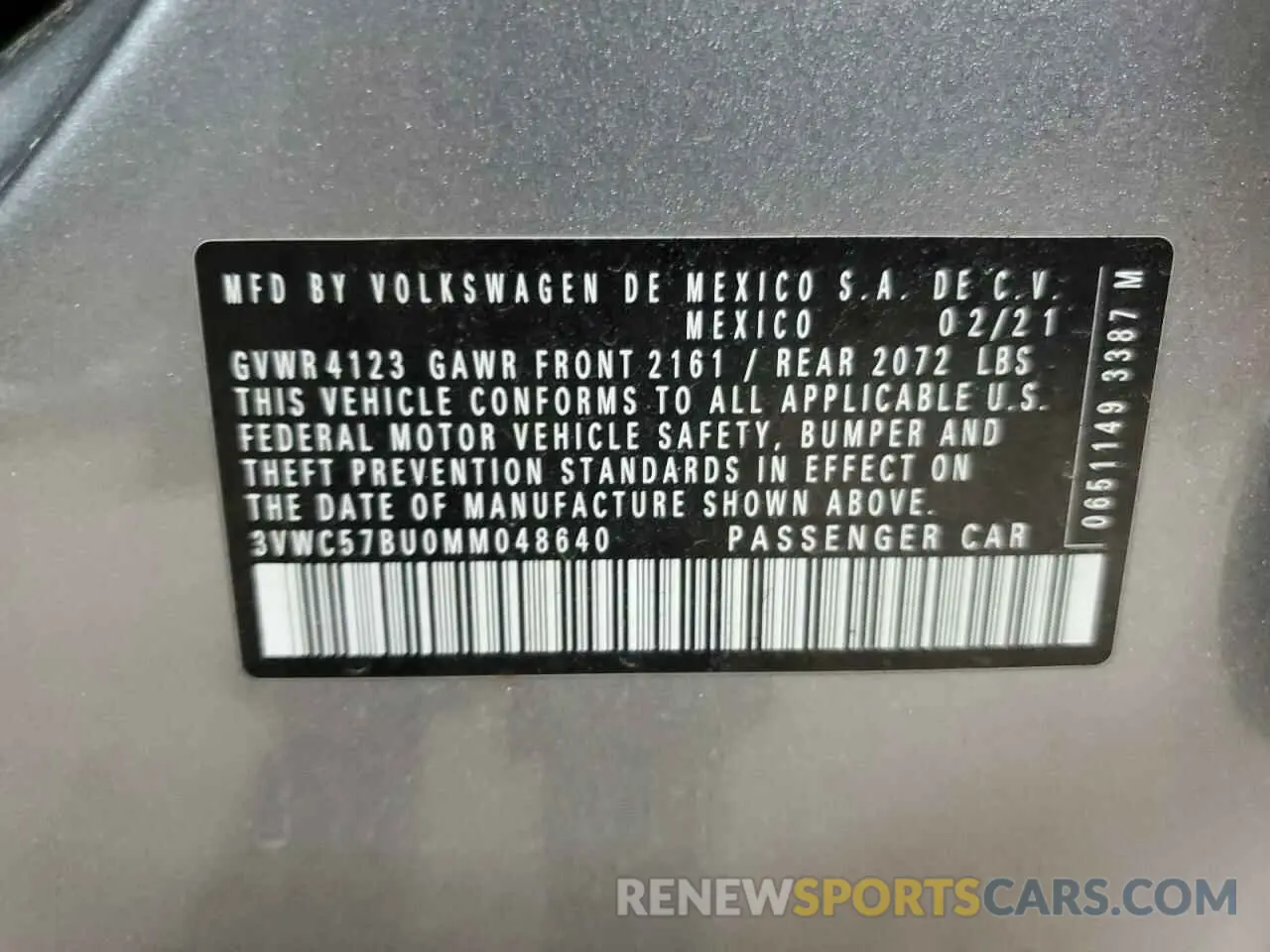 13 fotografías del automóvil dañado 3VWC57BU0MM048640 VOLKSWAGEN JETTA 2021