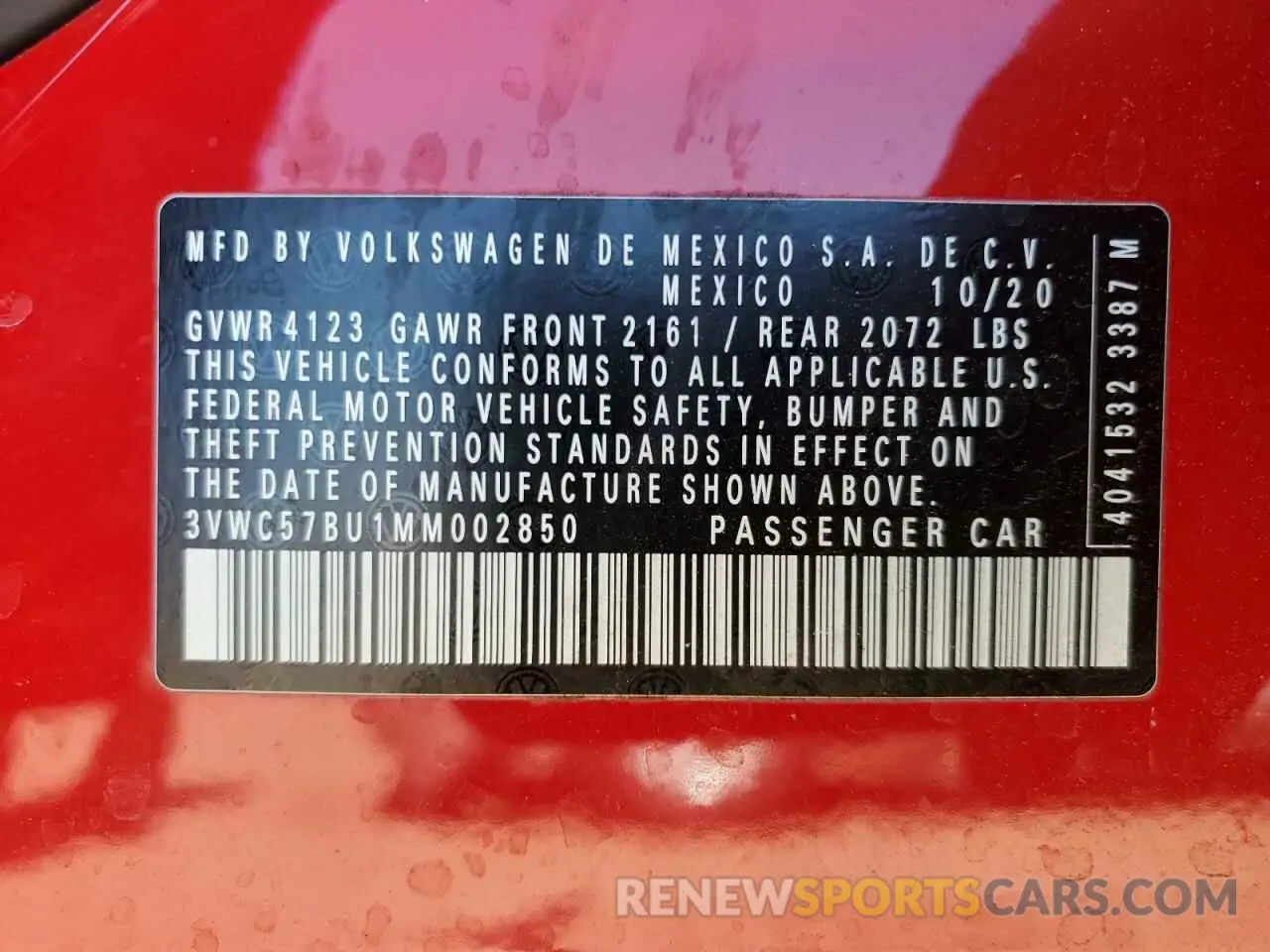 12 fotografías del automóvil dañado 3VWC57BU1MM002850 VOLKSWAGEN JETTA 2021