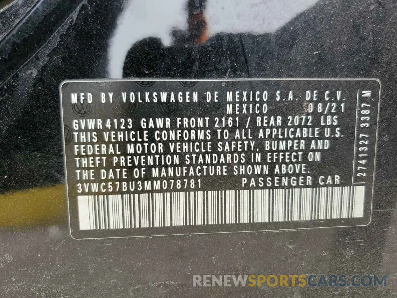 13 fotografías del automóvil dañado 3VWC57BU3MM078781 VOLKSWAGEN JETTA 2021