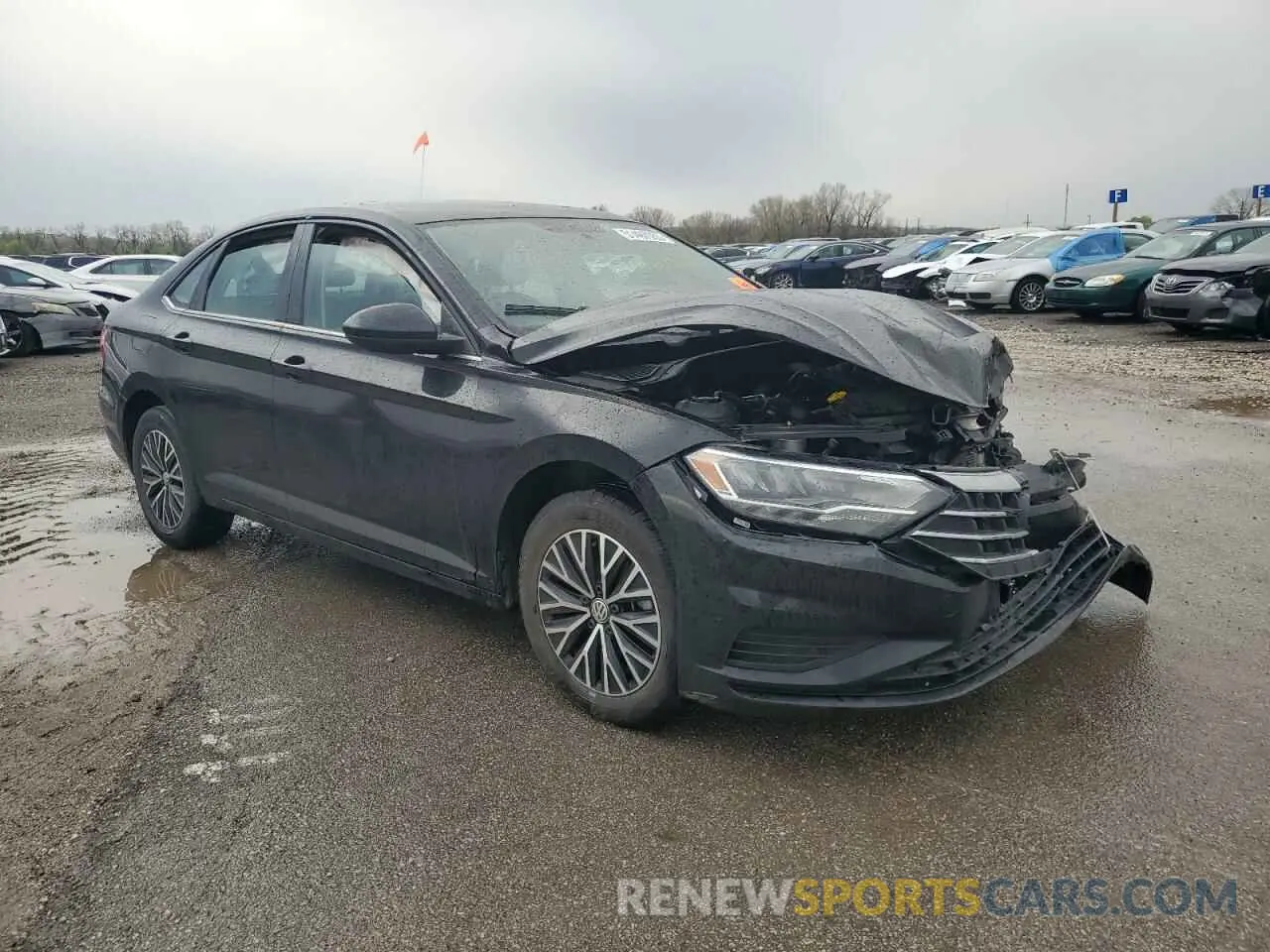 4 fotografías del automóvil dañado 3VWC57BU3MM078781 VOLKSWAGEN JETTA 2021