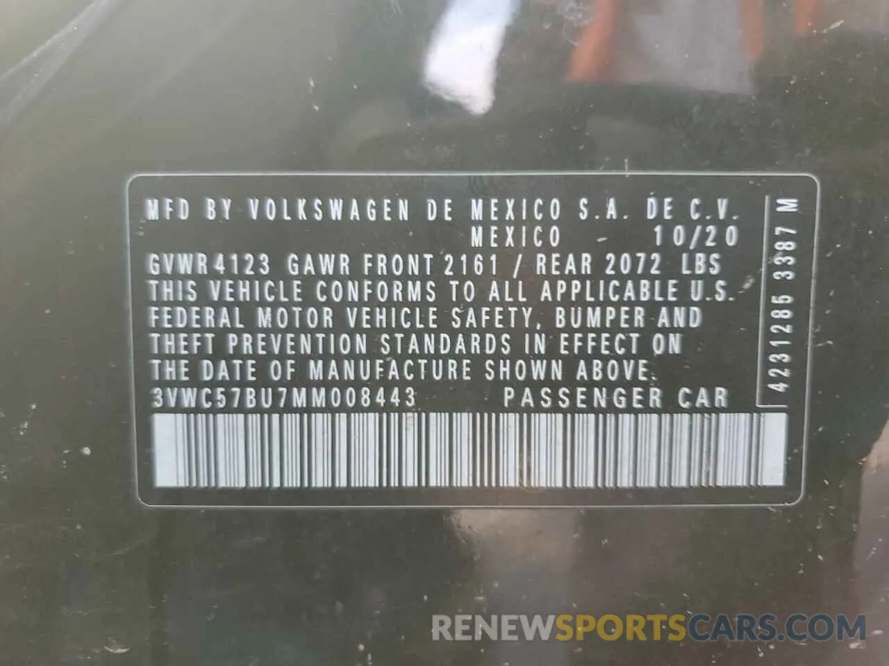 12 fotografías del automóvil dañado 3VWC57BU7MM008443 VOLKSWAGEN JETTA 2021