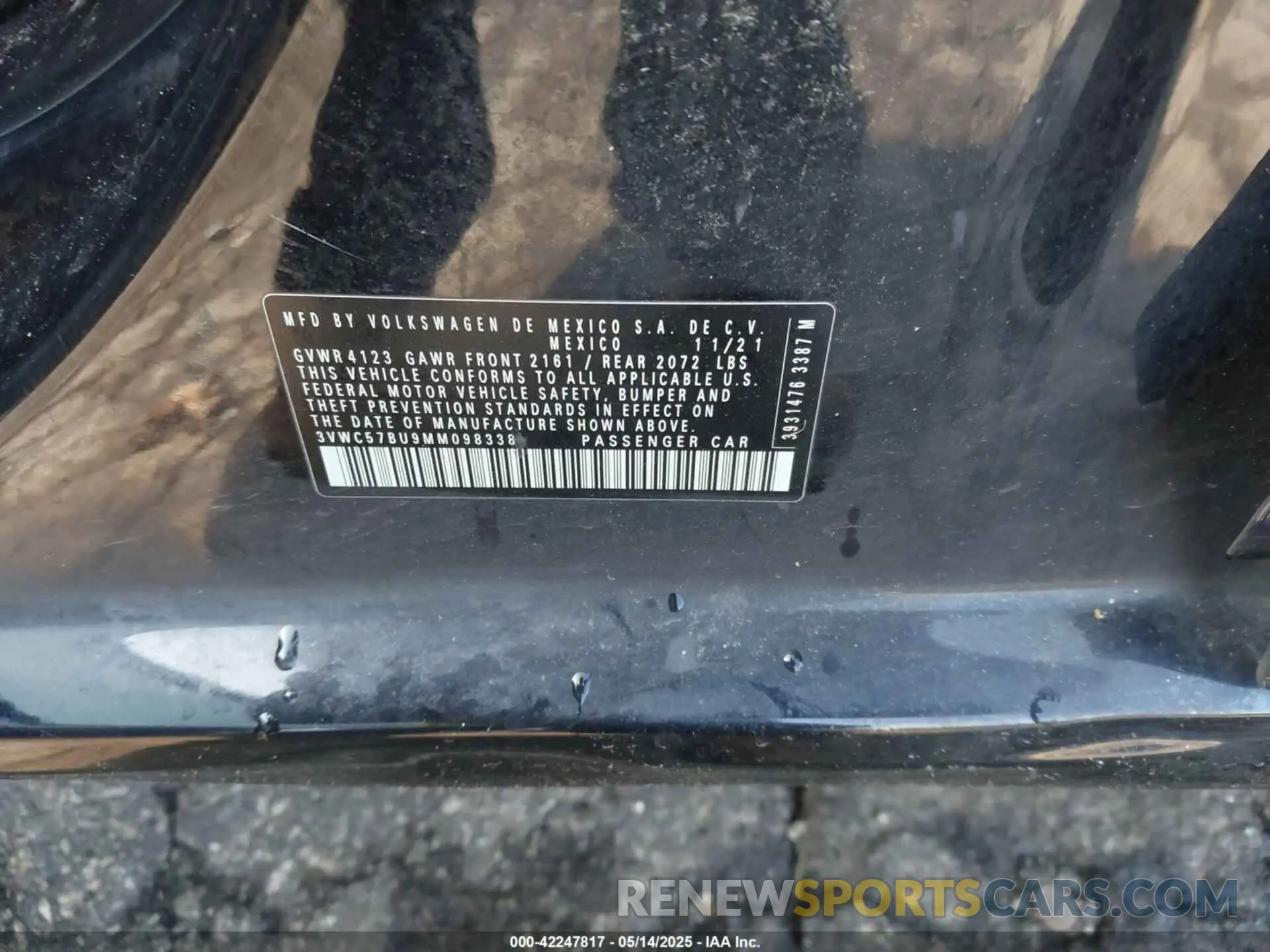 9 fotografías del automóvil dañado 3VWC57BU9MM098338 VOLKSWAGEN JETTA 2021