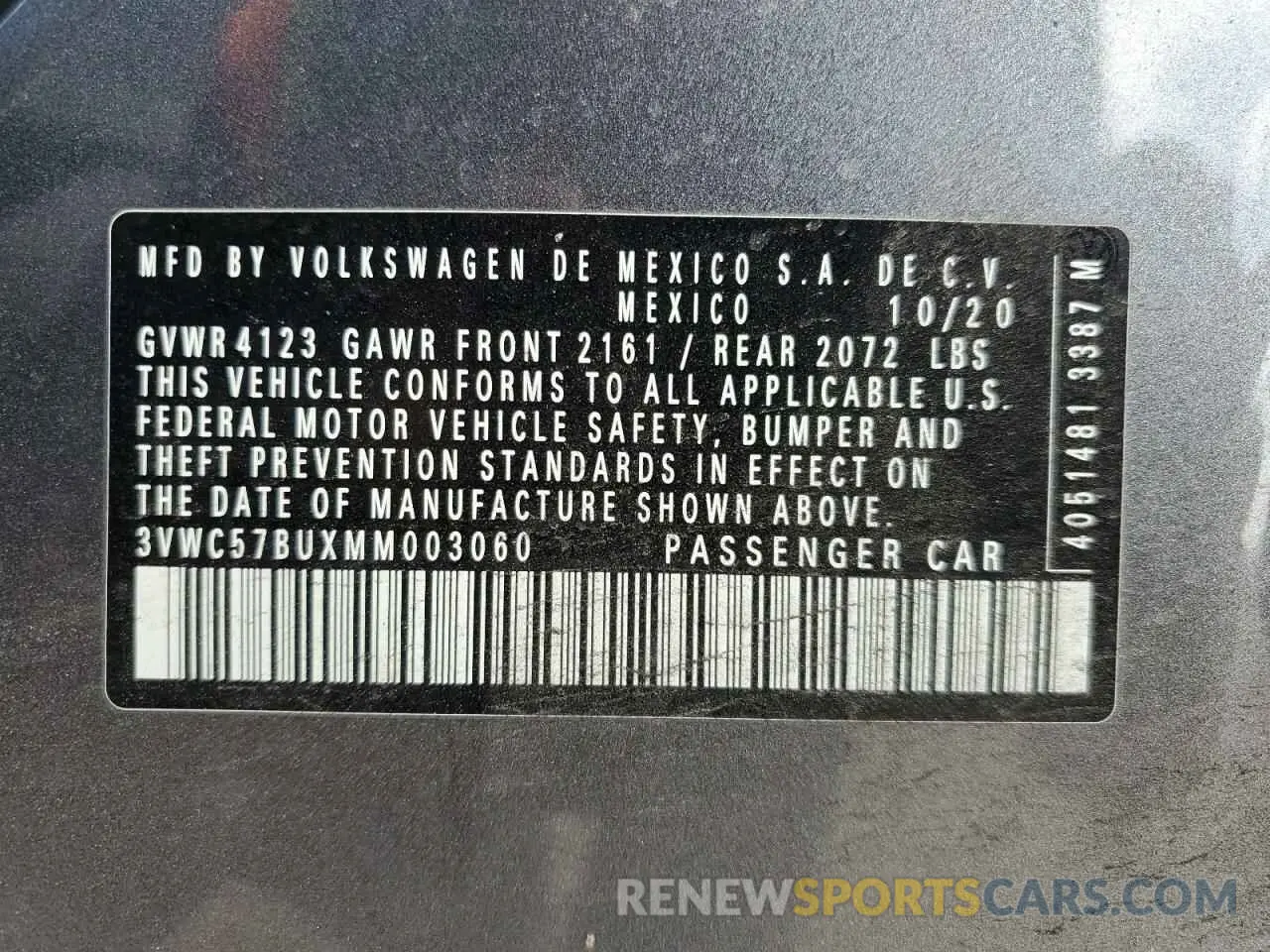 14 fotografías del automóvil dañado 3VWC57BUXMM003060 VOLKSWAGEN JETTA 2021
