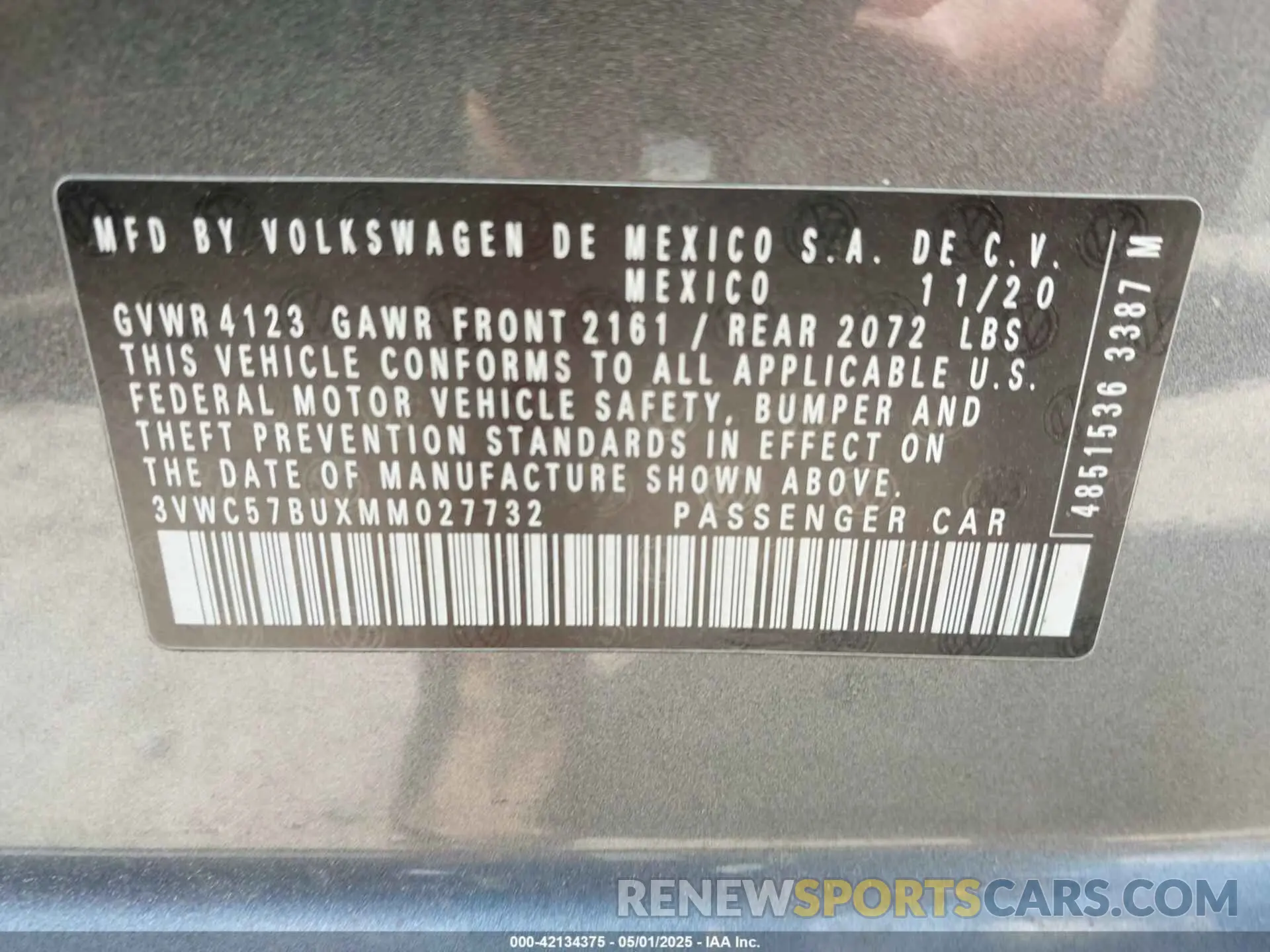 9 fotografías del automóvil dañado 3VWC57BUXMM027732 VOLKSWAGEN JETTA 2021