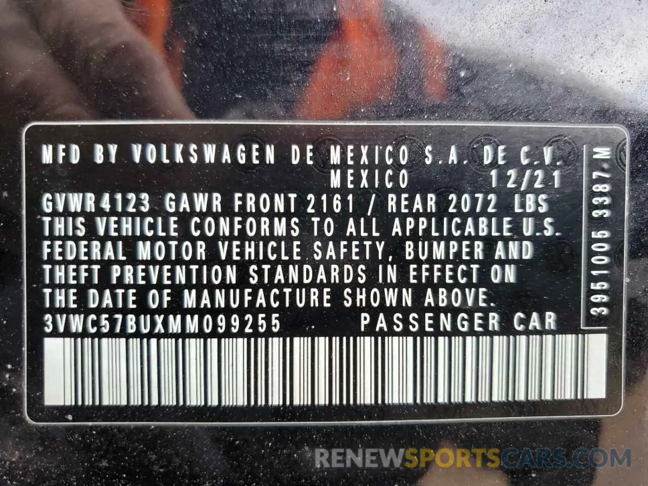 12 fotografías del automóvil dañado 3VWC57BUXMM099255 VOLKSWAGEN JETTA 2021