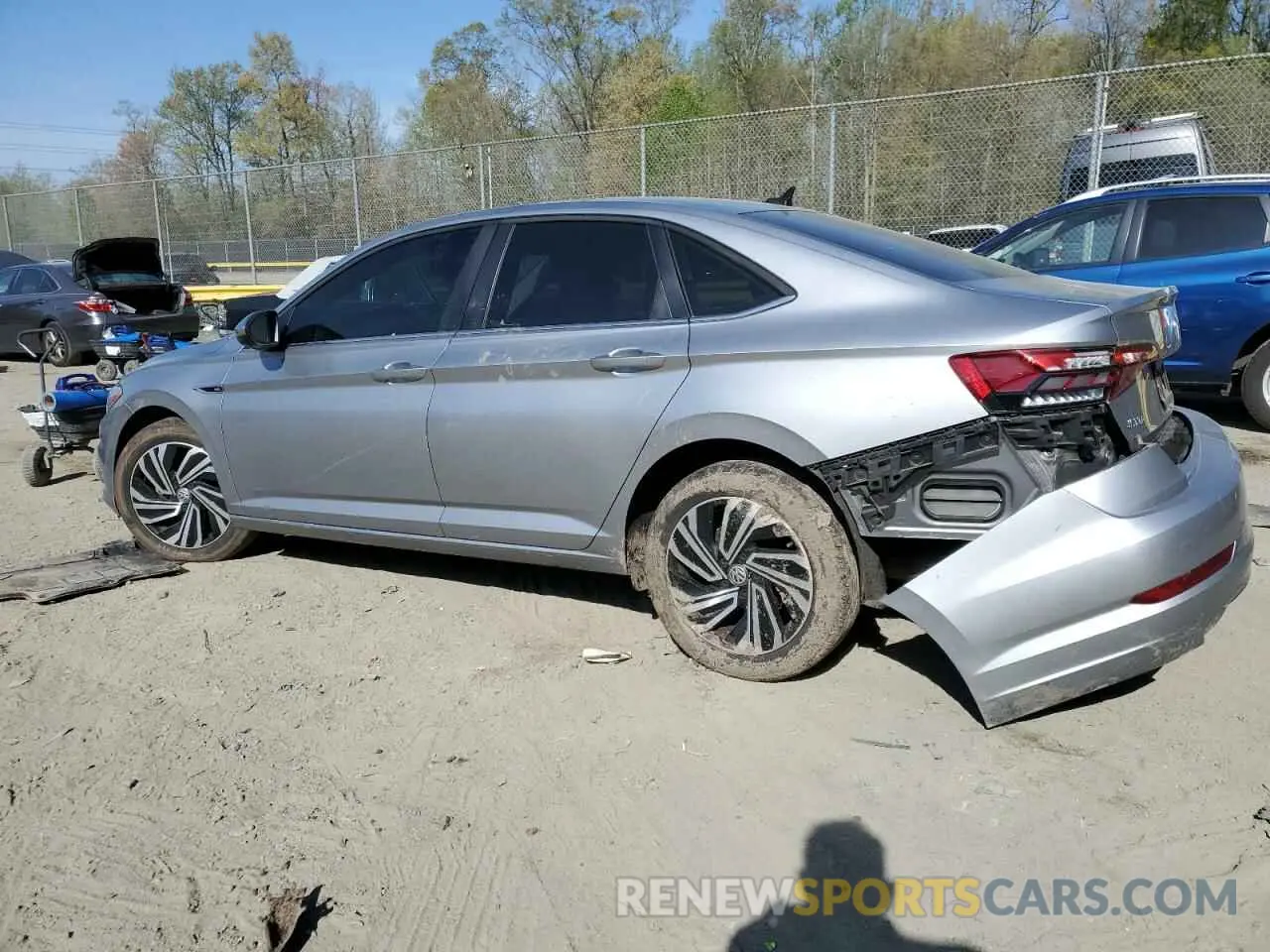 2 fotografías del automóvil dañado 3VWE57BU1MM030074 VOLKSWAGEN JETTA 2021