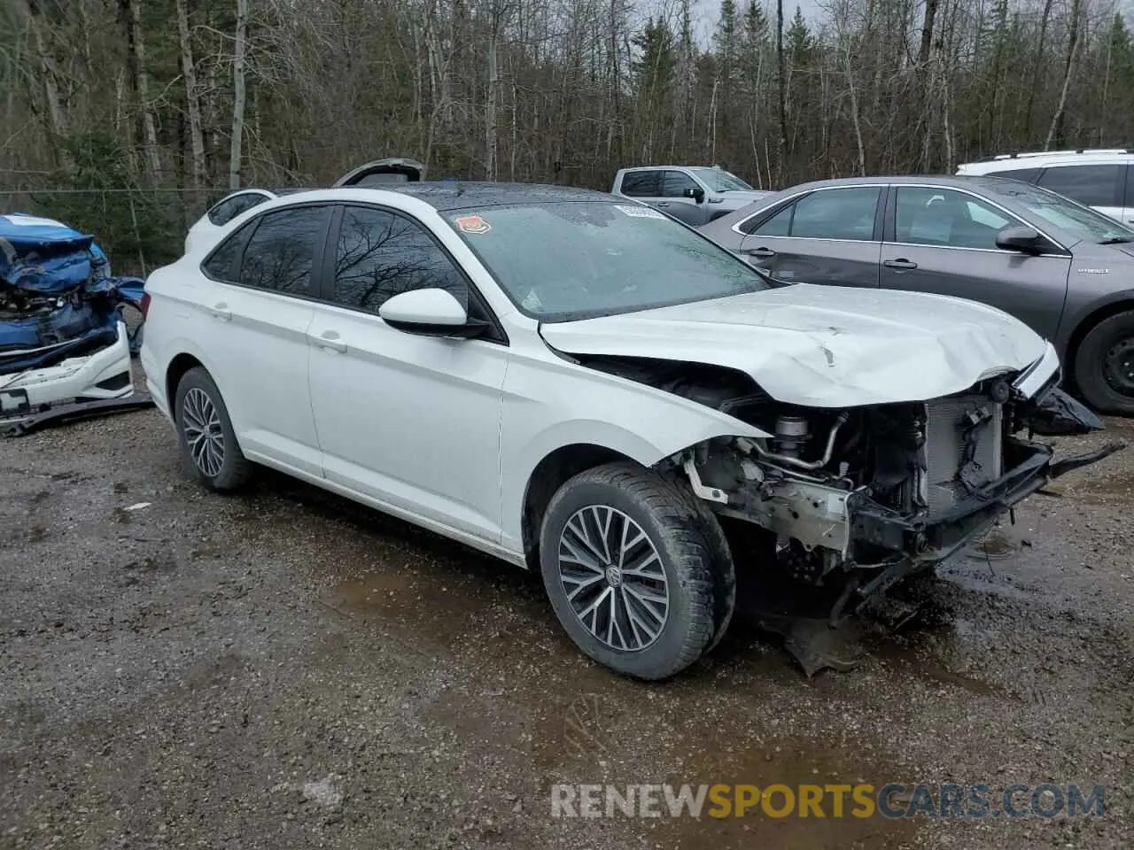 4 fotografías del automóvil dañado 3VWE57BU9MM043364 VOLKSWAGEN JETTA 2021