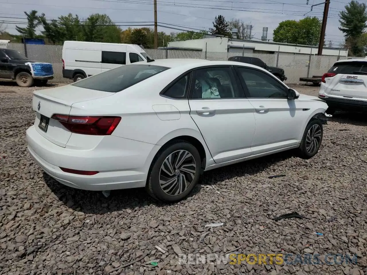 3 fotografías del automóvil dañado 3VWE57BU9MM103207 VOLKSWAGEN JETTA 2021