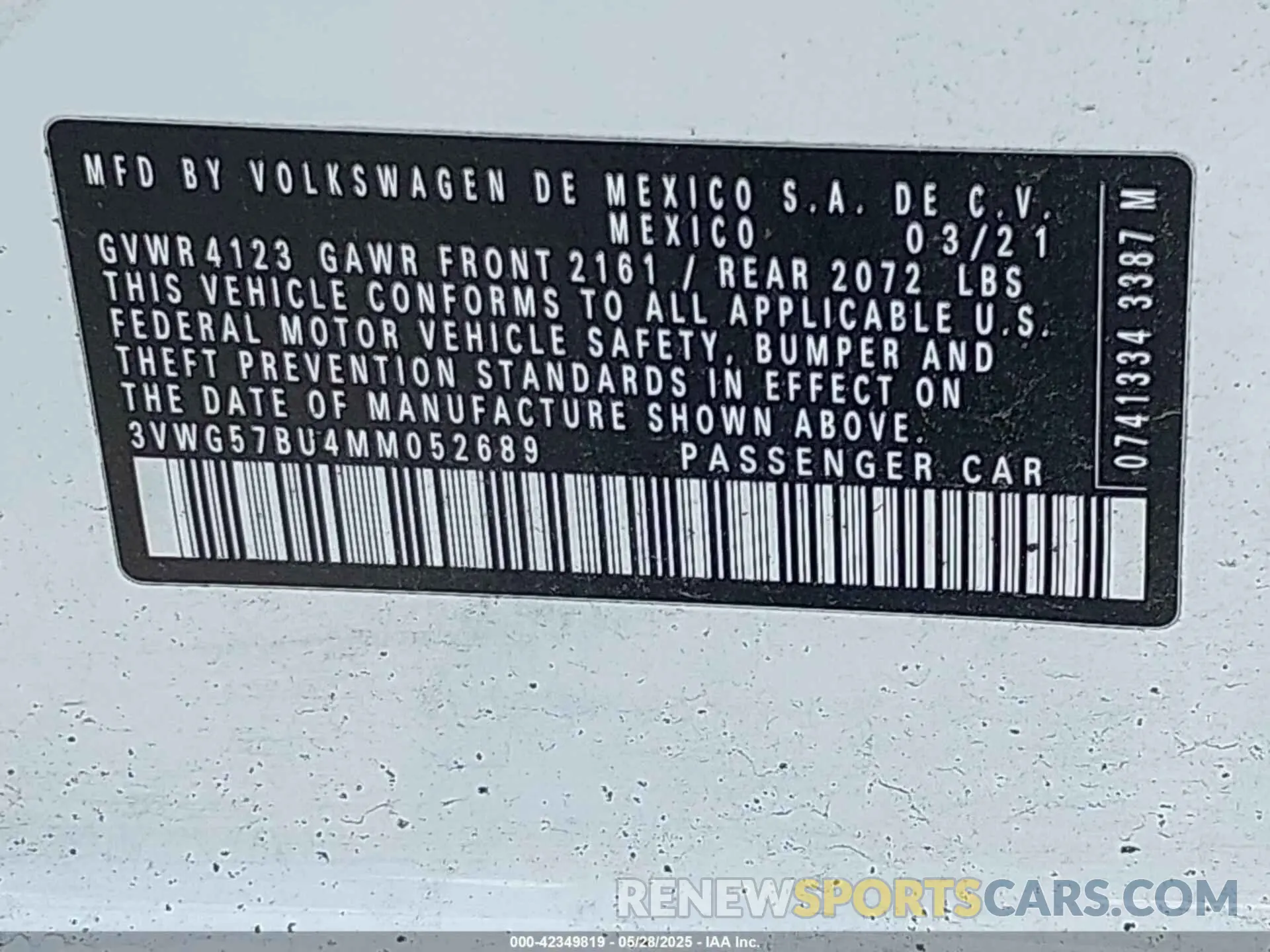 9 fotografías del automóvil dañado 3VWG57BU4MM052689 VOLKSWAGEN JETTA 2021