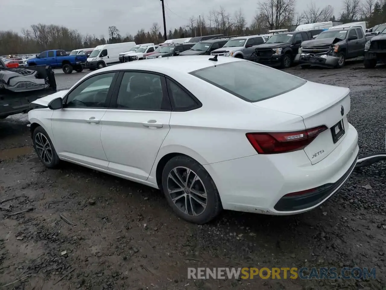 2 fotografías del automóvil dañado 3VWAM7BUXNM028326 VOLKSWAGEN JETTA 2022