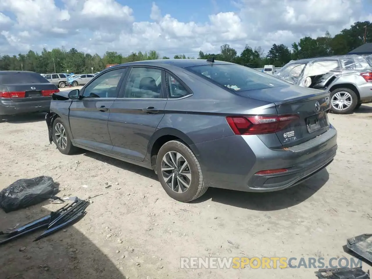 2 fotografías del automóvil dañado 3VWCM7BU7NM034349 VOLKSWAGEN JETTA 2022