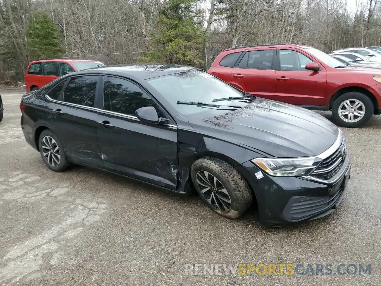 4 fotografías del automóvil dañado 3VWCM7BU8NM024865 VOLKSWAGEN JETTA 2022