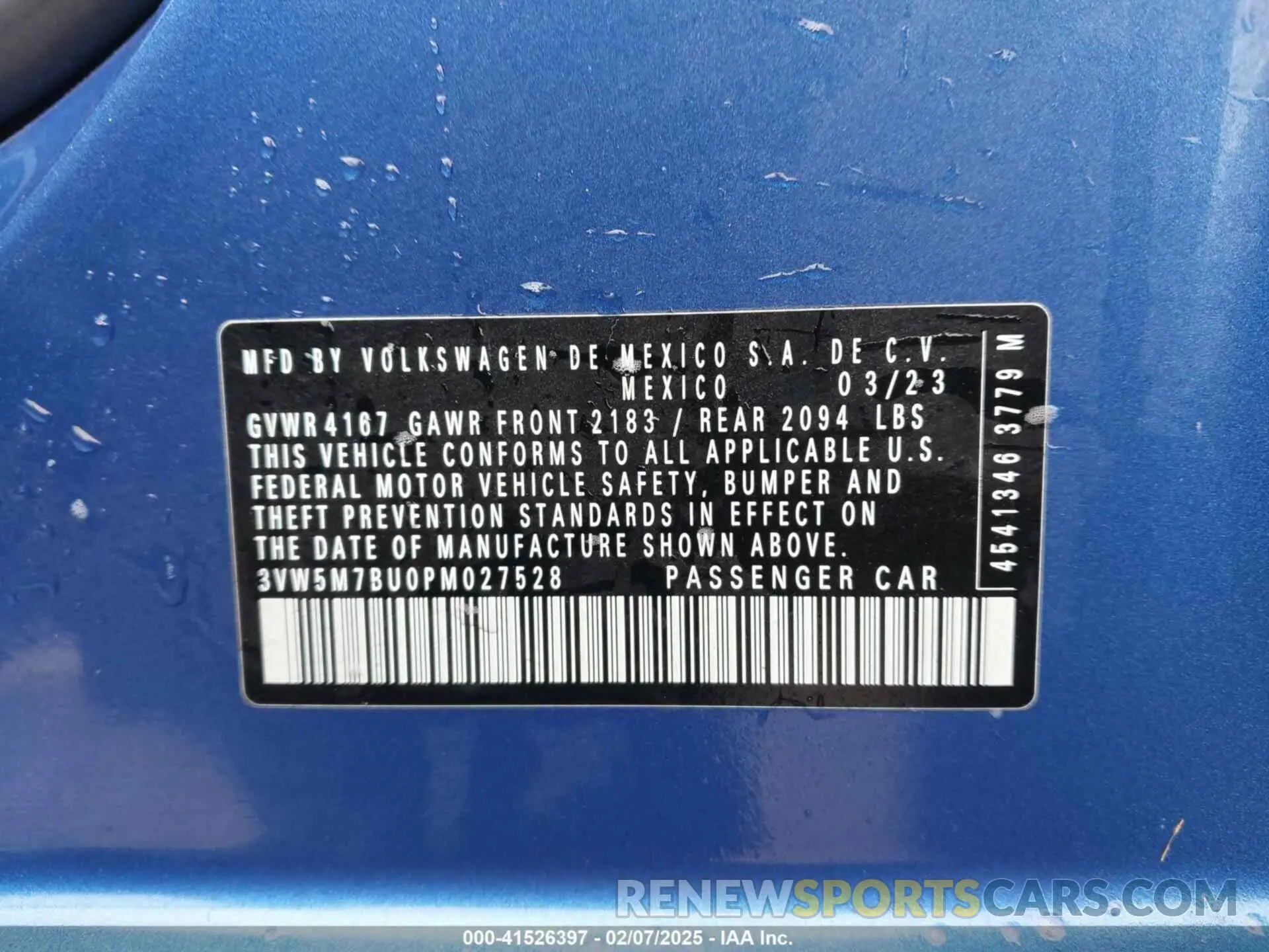 9 fotografías del automóvil dañado 3VW5M7BU0PM027528 VOLKSWAGEN JETTA 2023