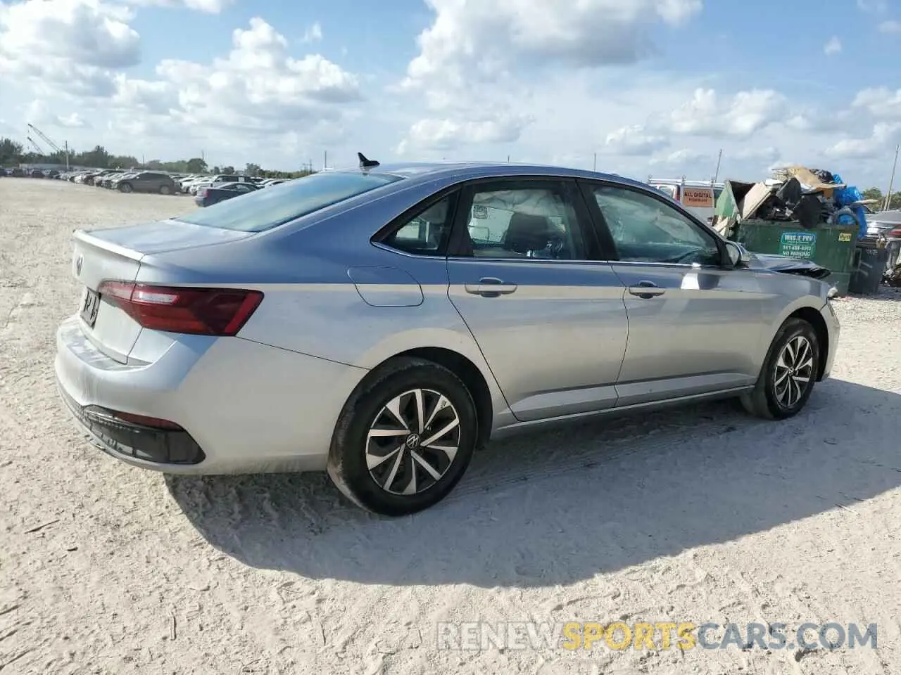 3 fotografías del automóvil dañado 3VW5M7BU3PM046512 VOLKSWAGEN JETTA 2023