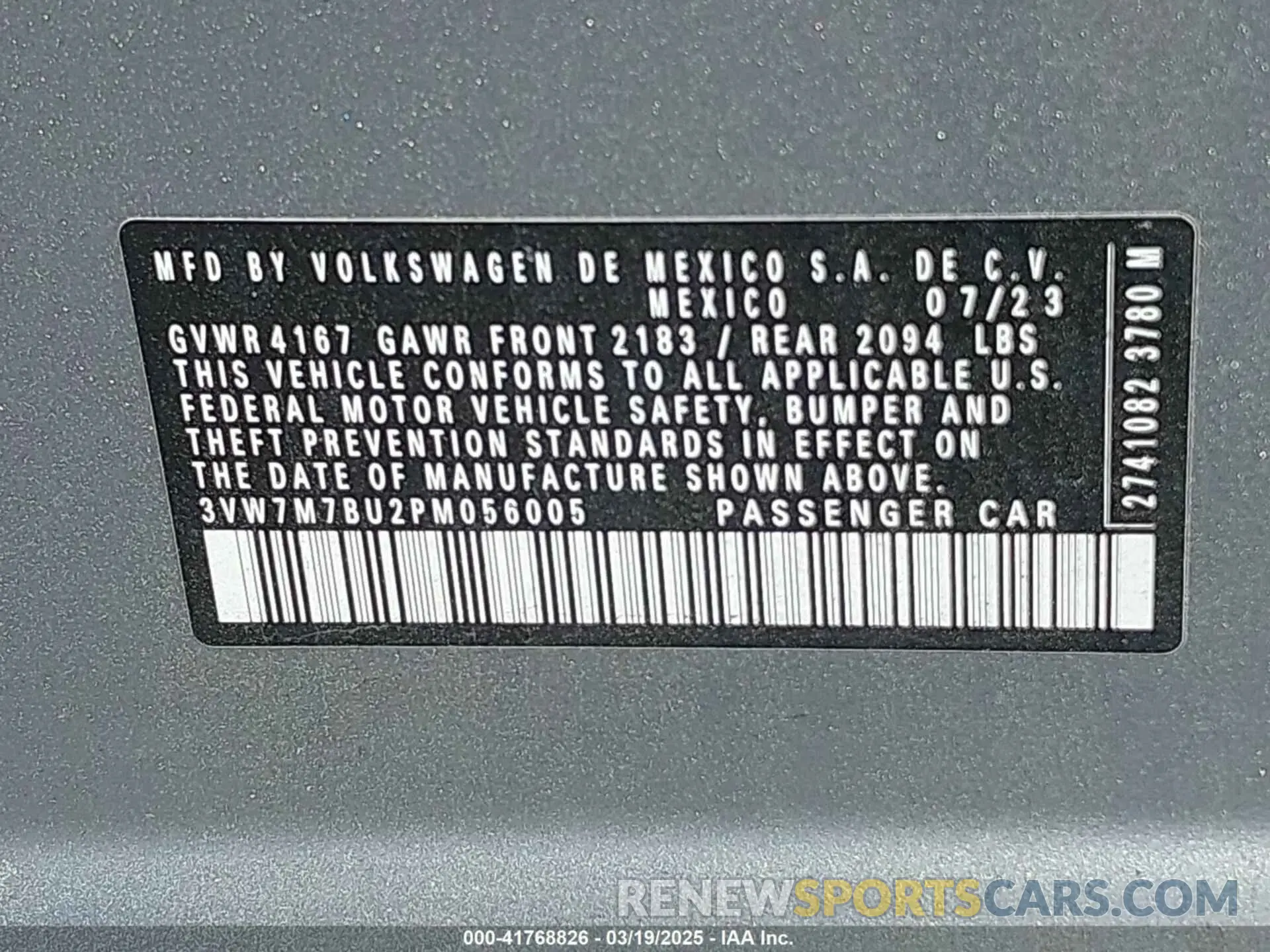 9 fotografías del automóvil dañado 3VW7M7BU2PM056005 VOLKSWAGEN JETTA 2023