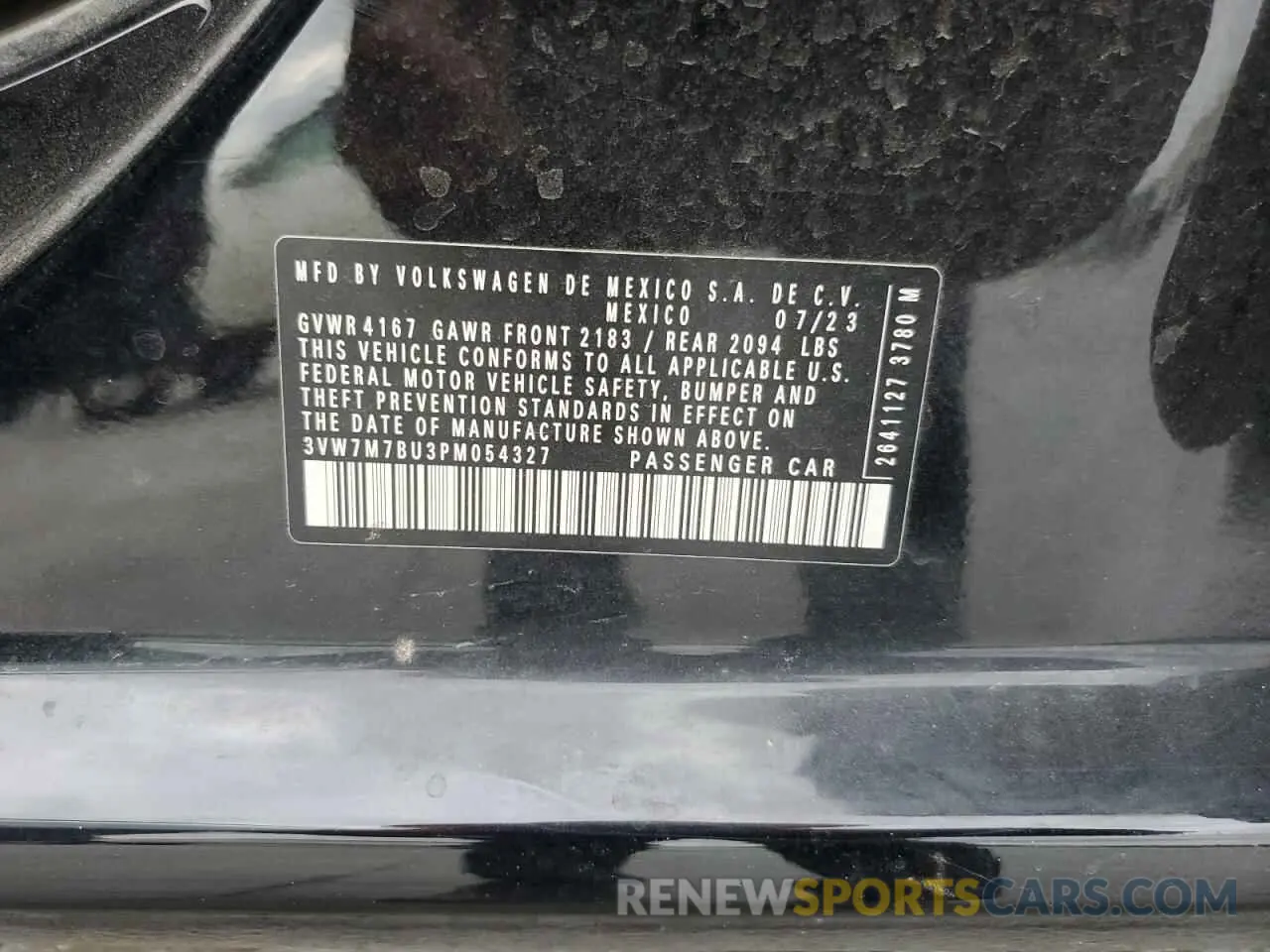 15 fotografías del automóvil dañado 3VW7M7BU3PM054327 VOLKSWAGEN JETTA 2023