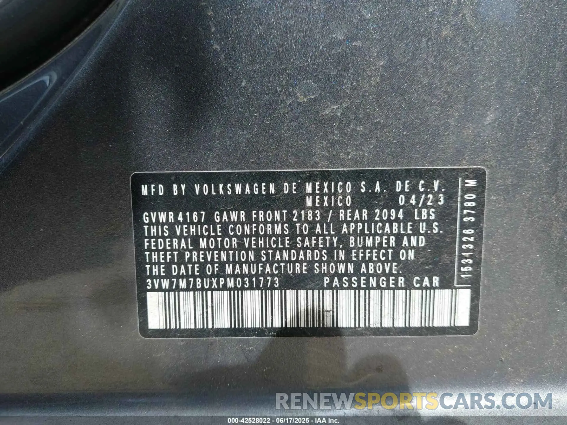 9 fotografías del automóvil dañado 3VW7M7BUXPM031773 VOLKSWAGEN JETTA 2023