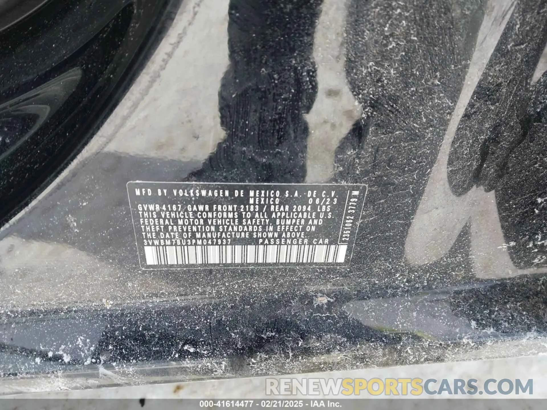 9 fotografías del automóvil dañado 3VWBM7BU3PM047937 VOLKSWAGEN JETTA 2023