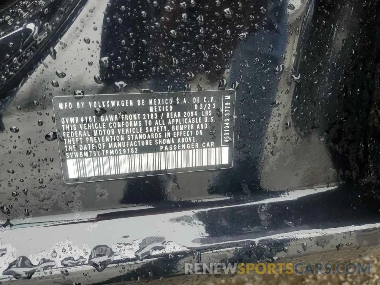 13 fotografías del automóvil dañado 3VWBM7BU7PM029182 VOLKSWAGEN JETTA 2023