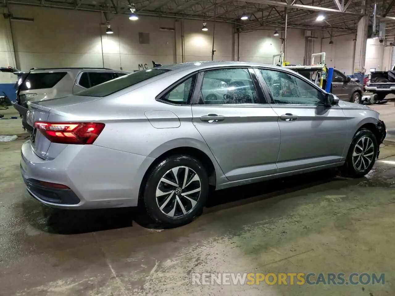 3 fotografías del automóvil dañado 3VW5M7BU0RM043747 VOLKSWAGEN JETTA 2024