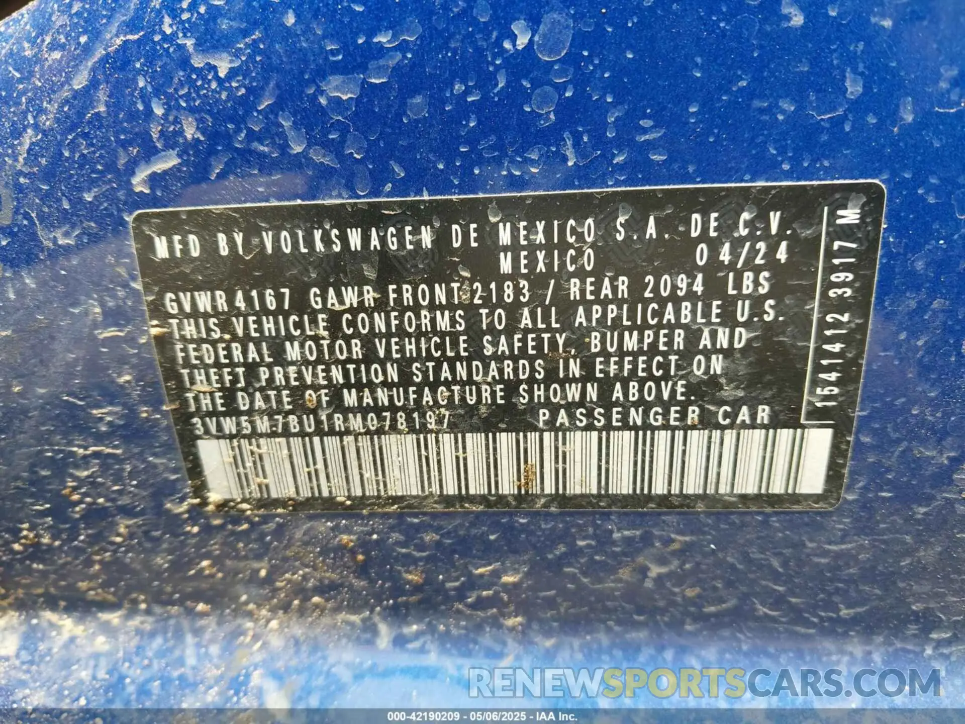 9 fotografías del automóvil dañado 3VW5M7BU1RM078197 VOLKSWAGEN JETTA 2024