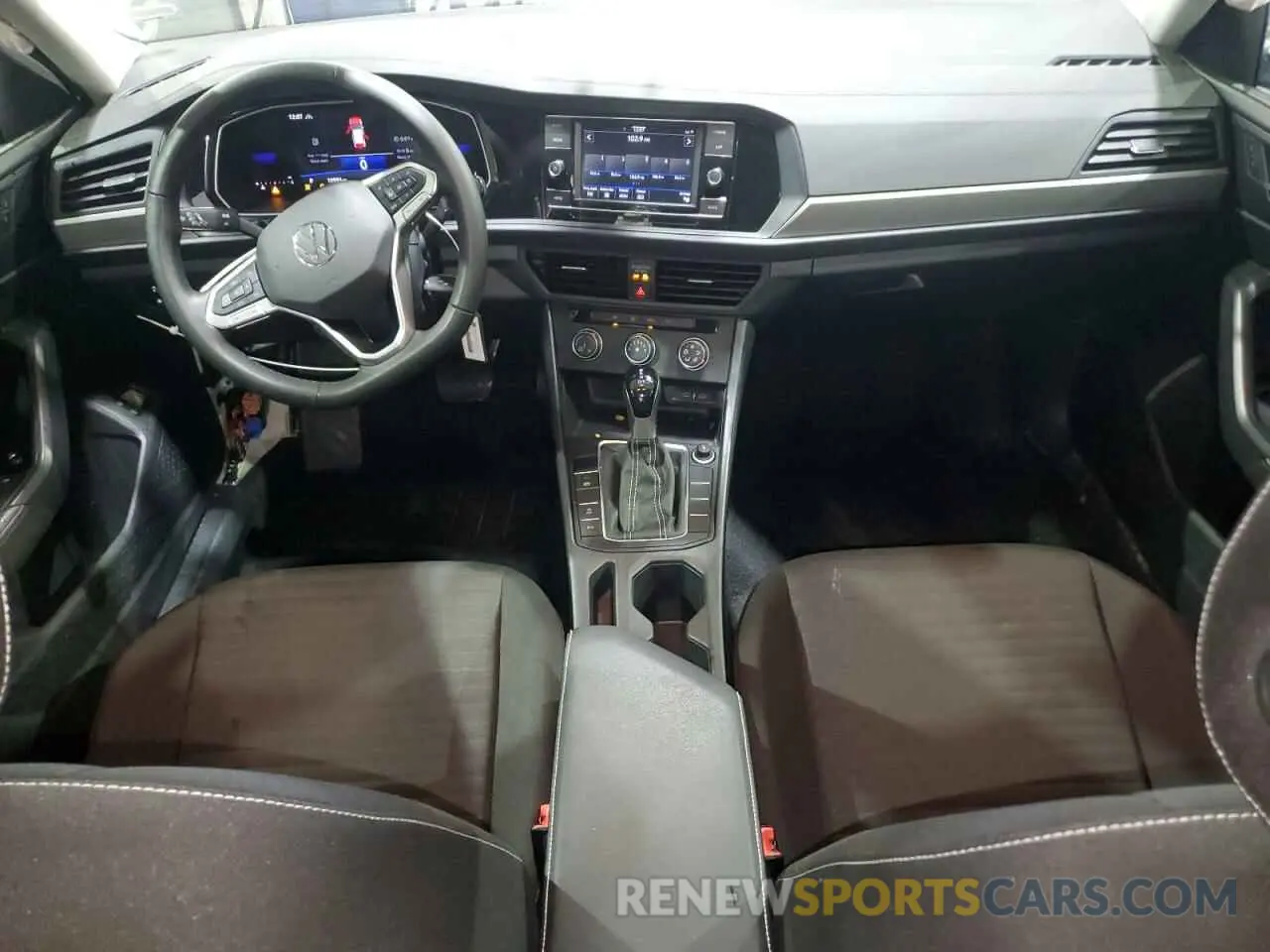 8 fotografías del automóvil dañado 3VW5M7BU1RM079107 VOLKSWAGEN JETTA 2024