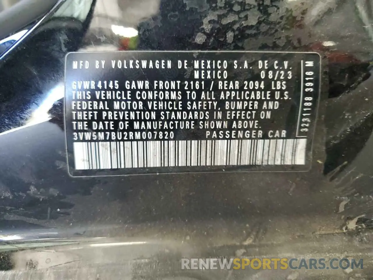 12 fotografías del automóvil dañado 3VW5M7BU2RM007820 VOLKSWAGEN JETTA 2024
