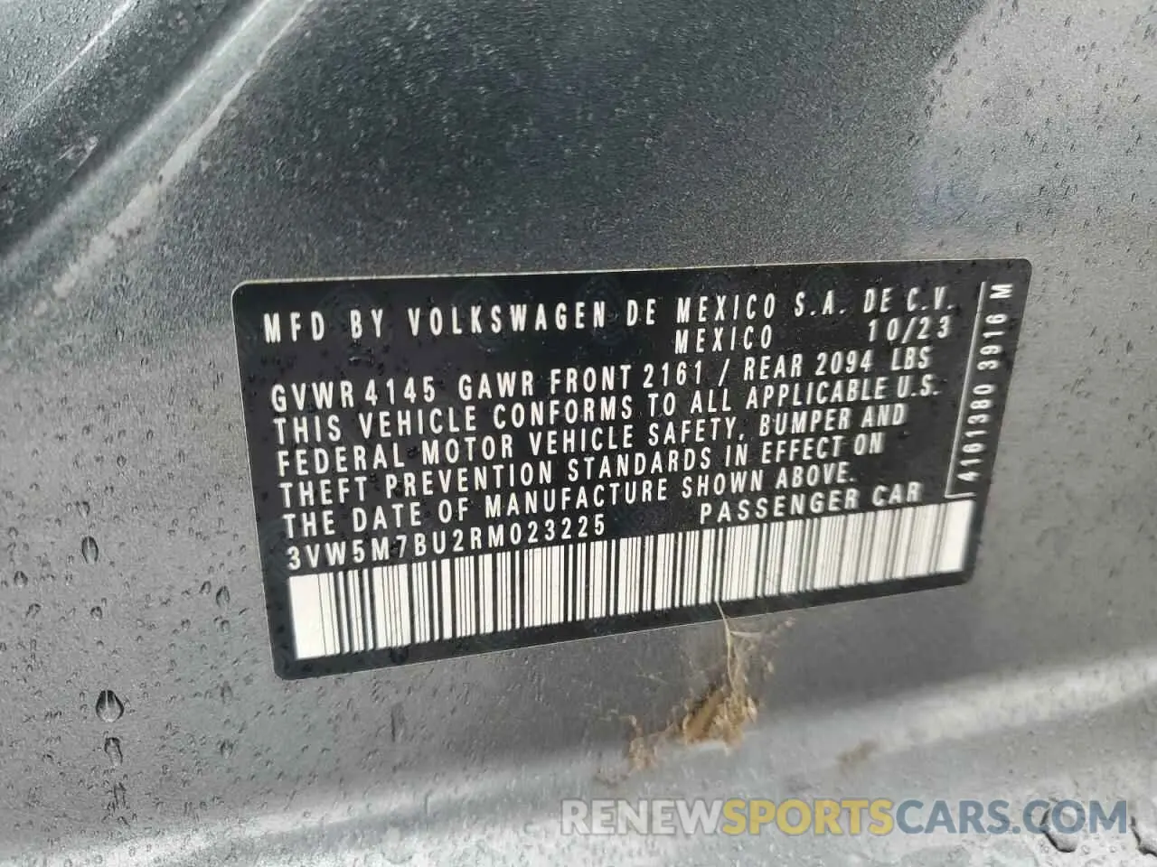 14 fotografías del automóvil dañado 3VW5M7BU2RM023225 VOLKSWAGEN JETTA 2024