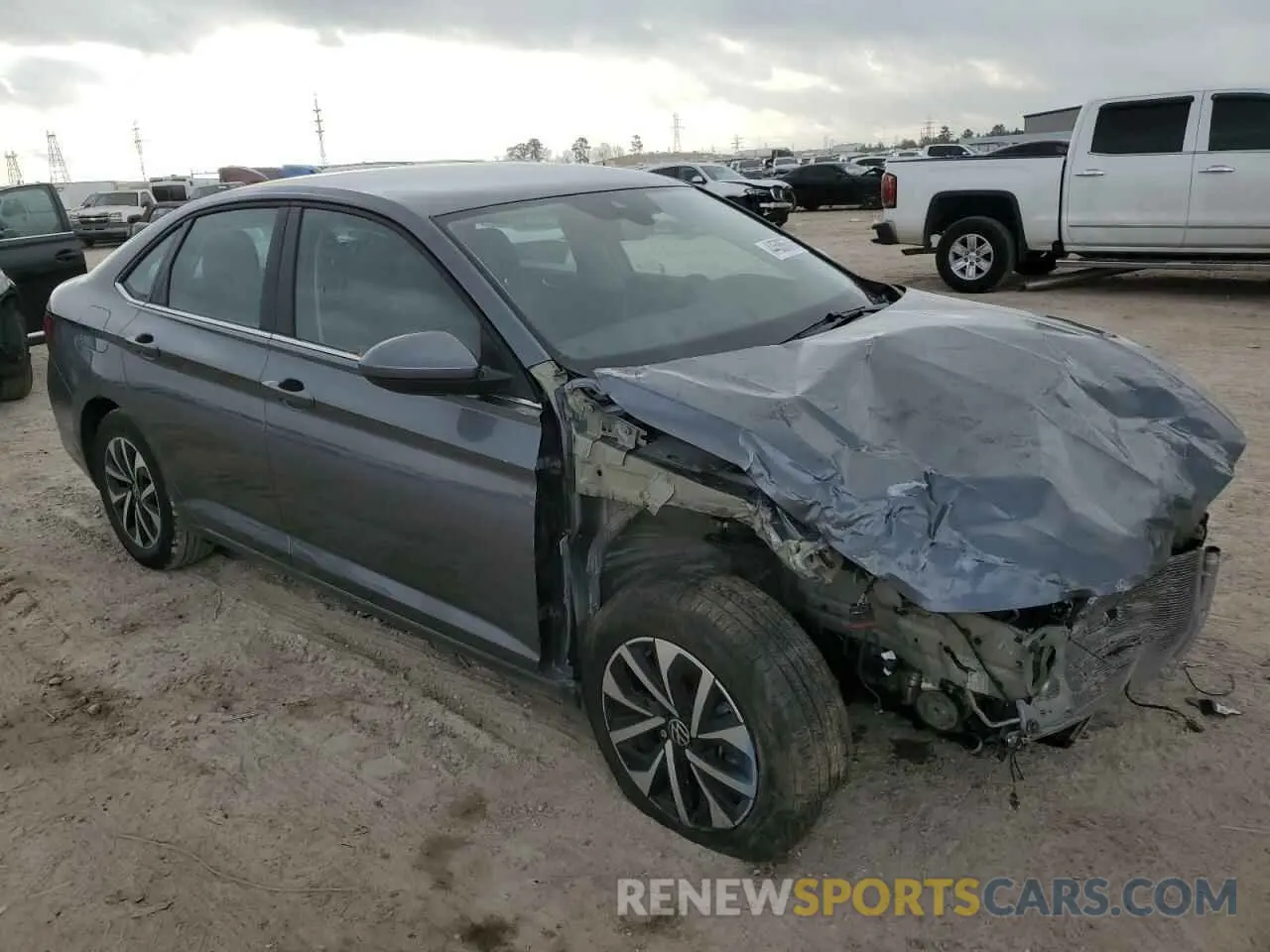4 fotografías del automóvil dañado 3VW5M7BU2RM094747 VOLKSWAGEN JETTA 2024